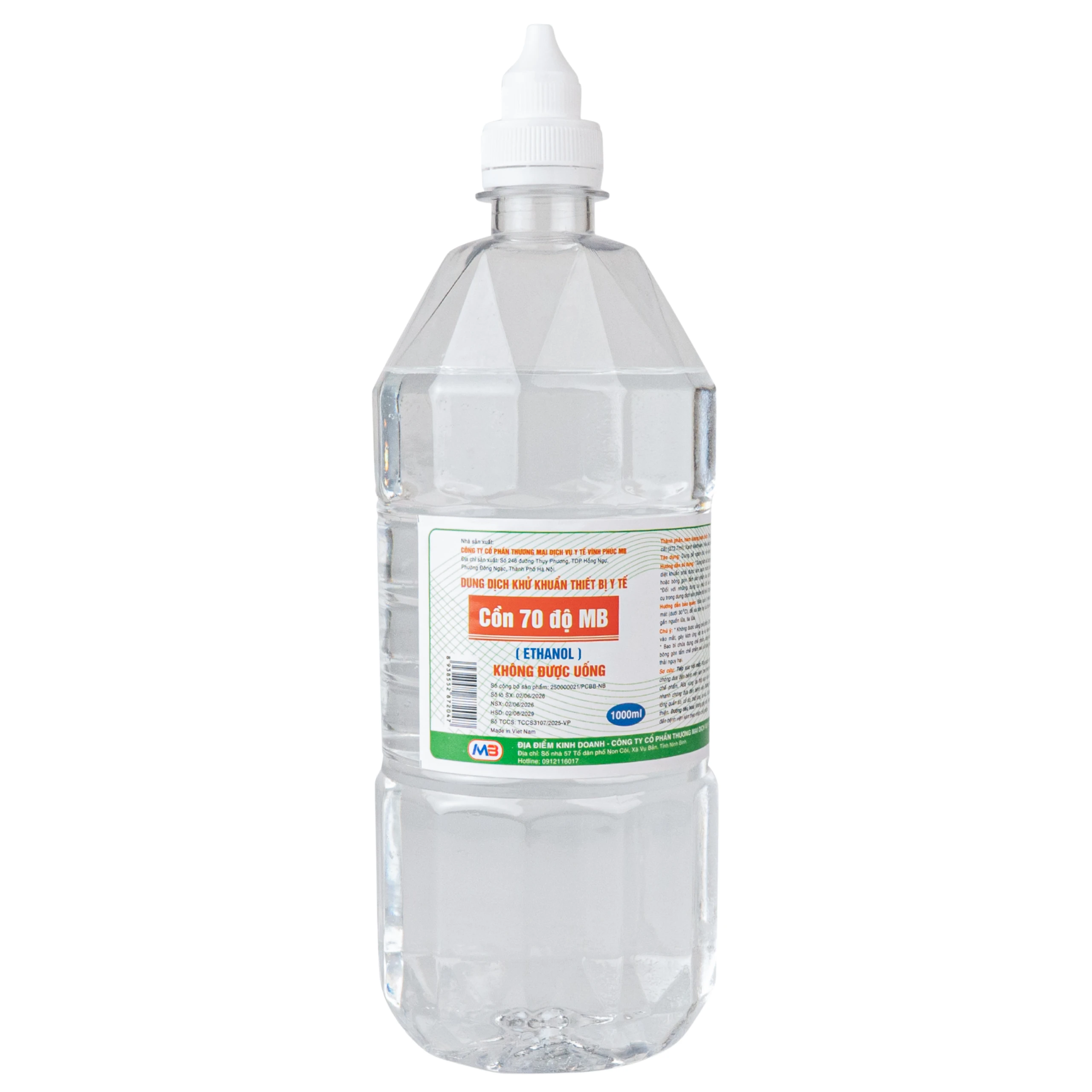 Cồn 70 độ Vĩnh Phúc 1000ml dùng sát trùng da và tiệt trùng dụng cụ y tế 5