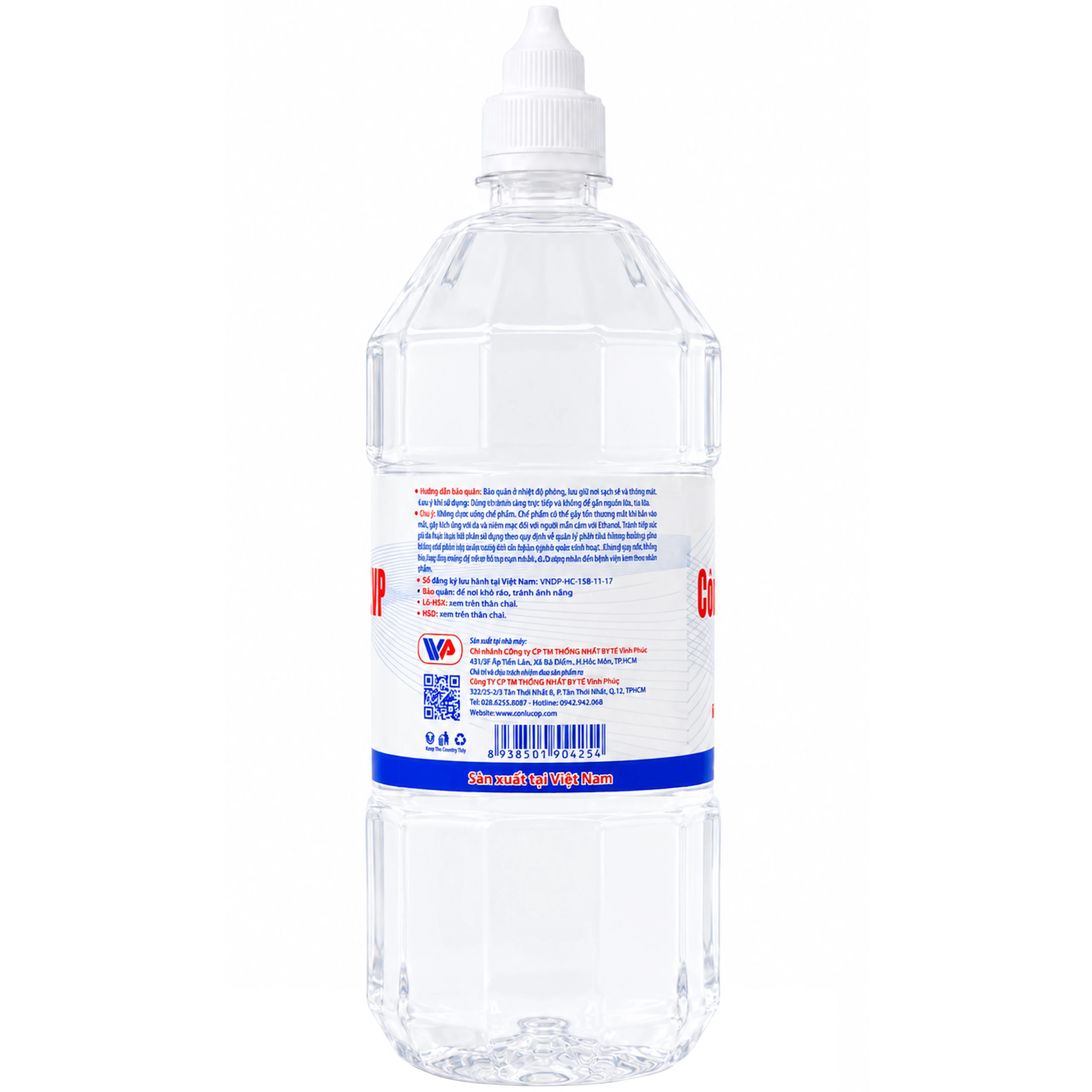 Cồn 90 độ Vĩnh Phúc 1000ml dùng sát trùng vết thương và tiệt trùng dụng cụ y tế 3