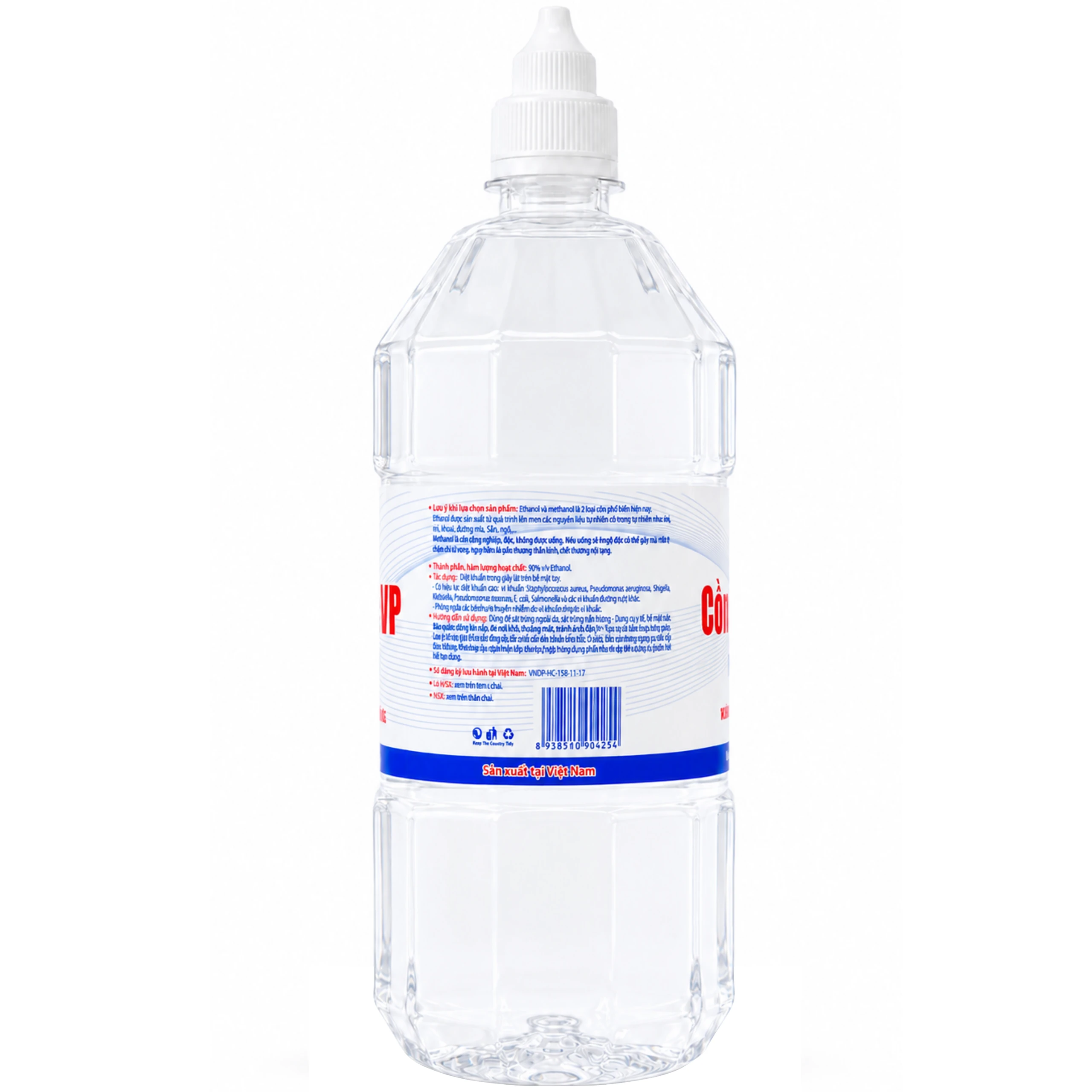 Cồn 90 độ Vĩnh Phúc 1000ml dùng sát trùng vết thương và tiệt trùng dụng cụ y tế 4