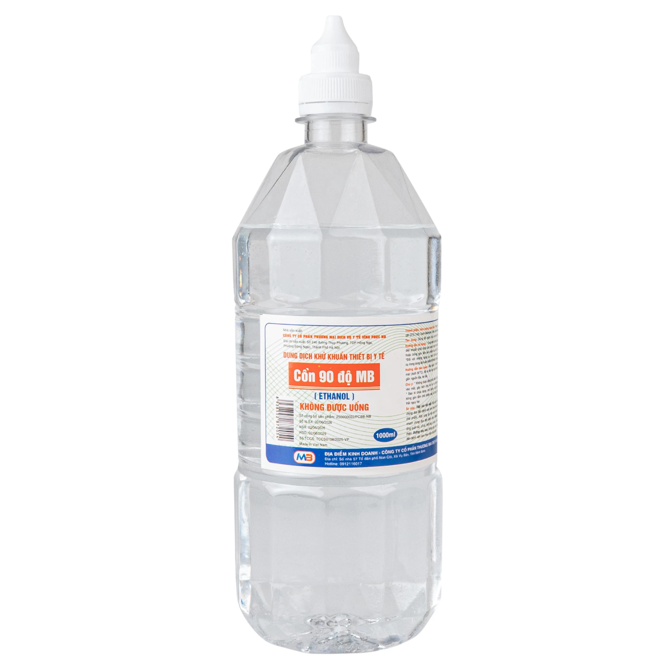Cồn 90 độ Vĩnh Phúc 1000ml dùng sát trùng vết thương và tiệt trùng dụng cụ y tế 5