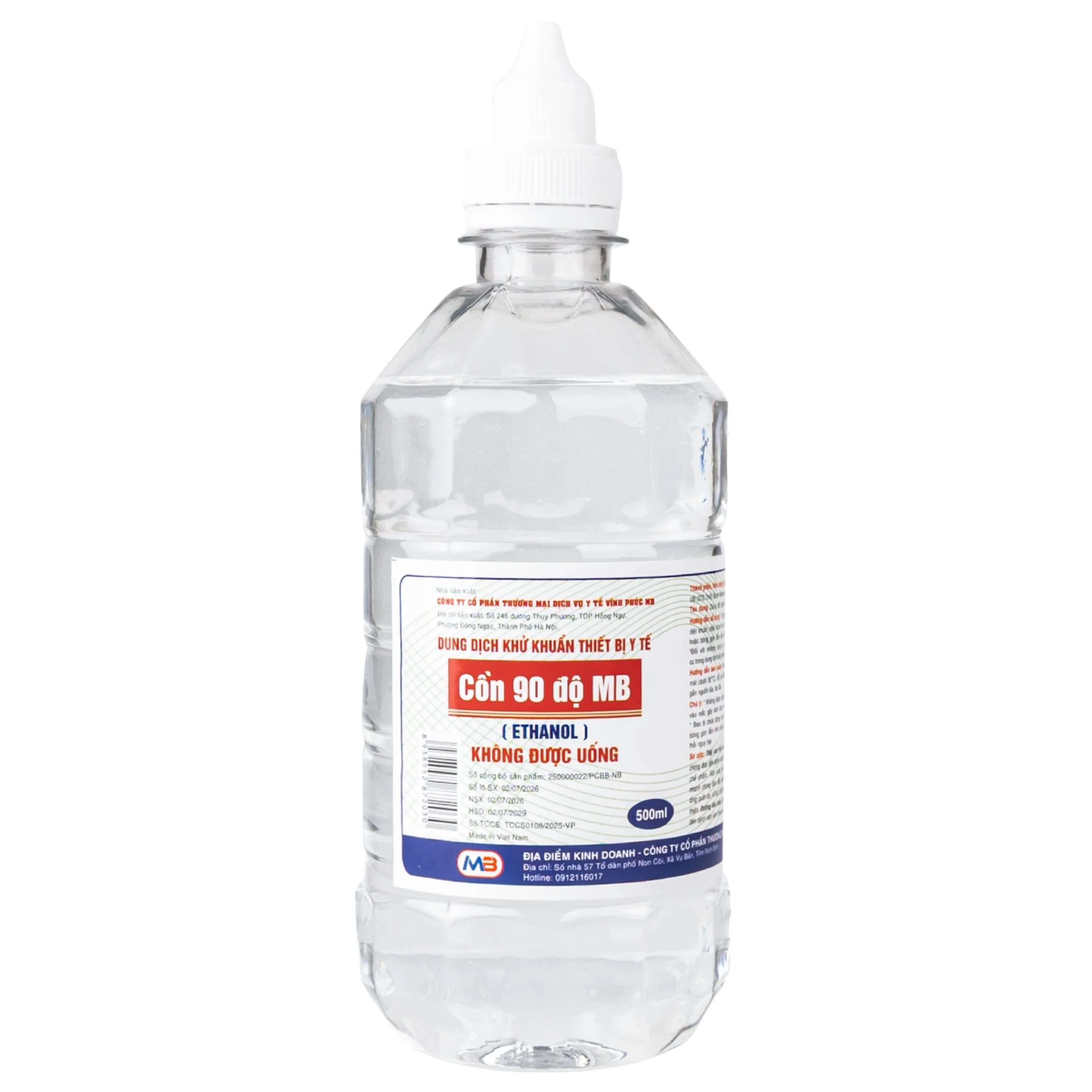 Cồn 90 độ Vĩnh Phúc 500ml dùng sát trùng vết thương và tiệt trùng dụng cụ y tế 5