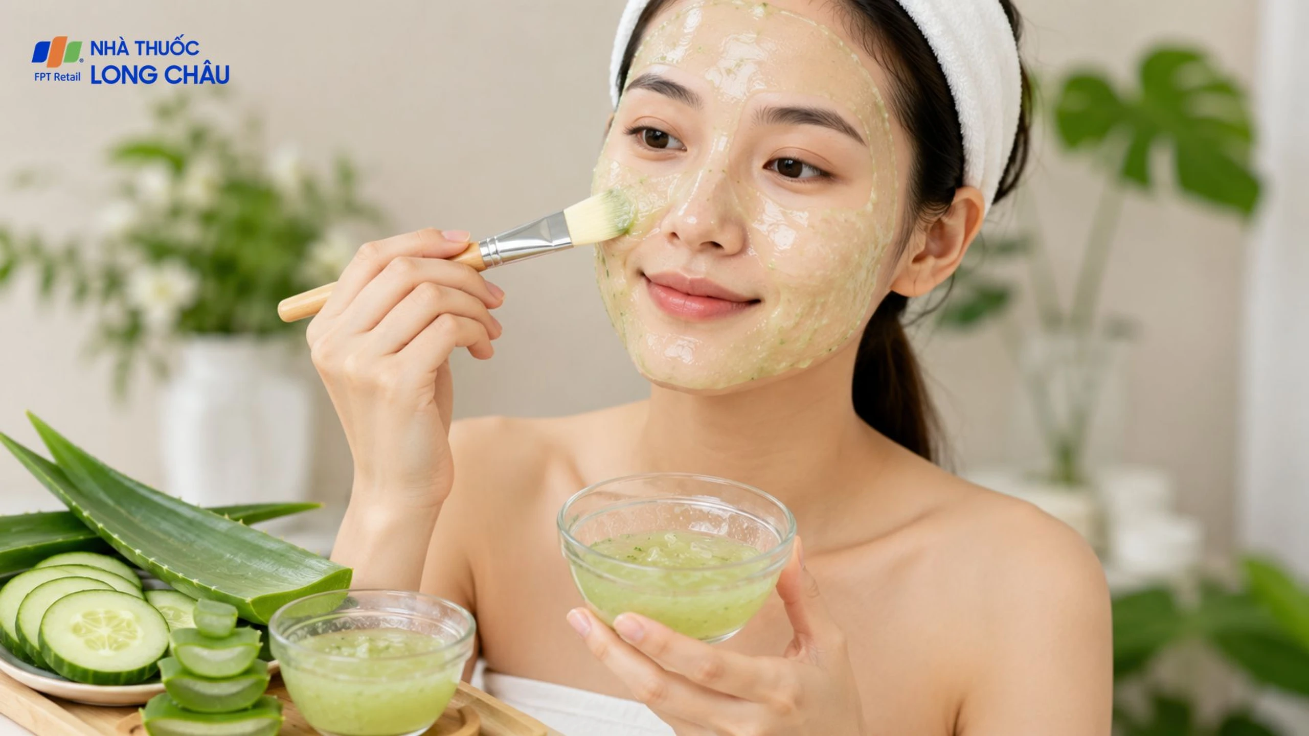 Công thức làm mặt nạ tự nhiên từ dưa chuột, lô hội dưỡng da an toàn tại nhà