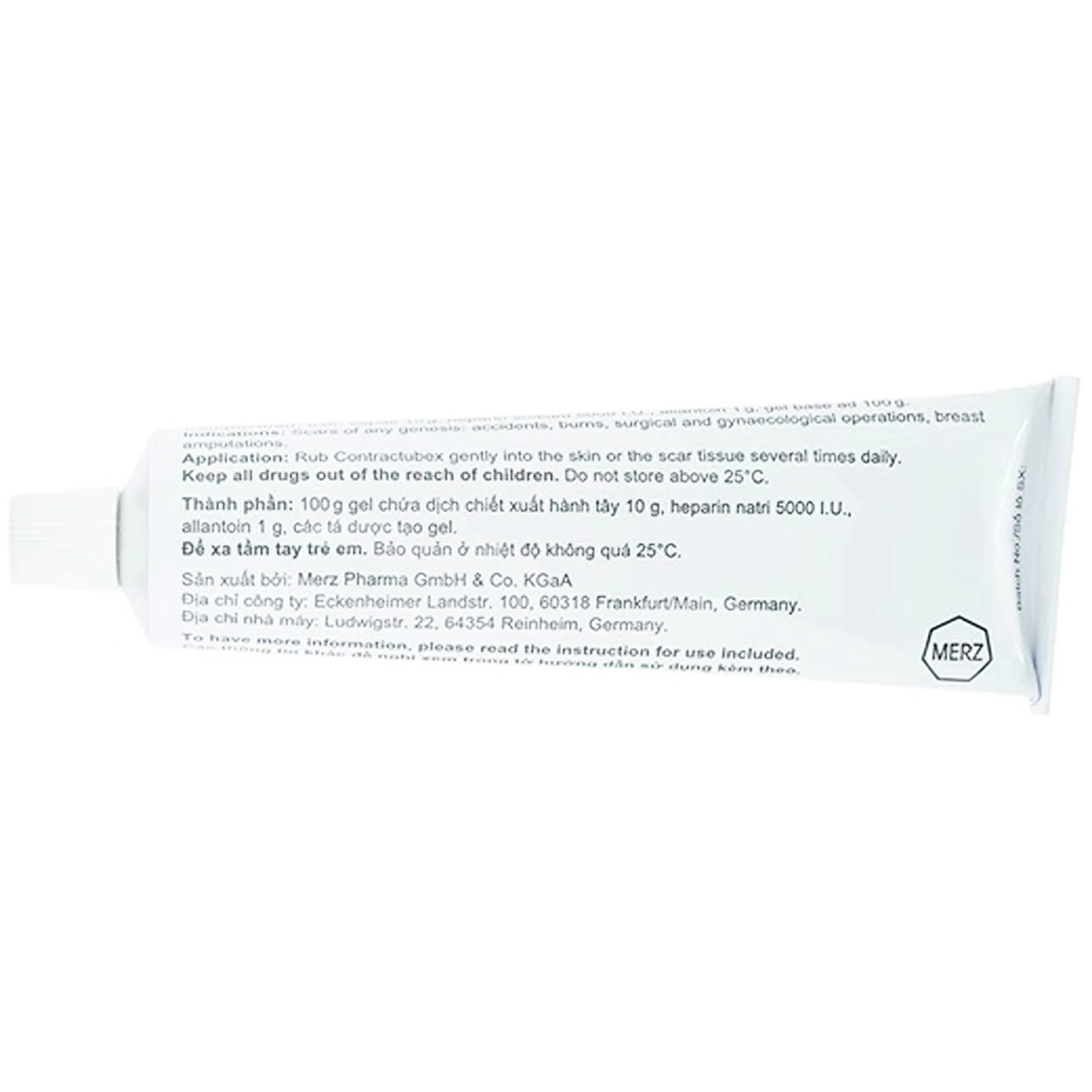 Gel Contractubex Merz điều trị sẹo lồi, sẹo phì đại (50g)