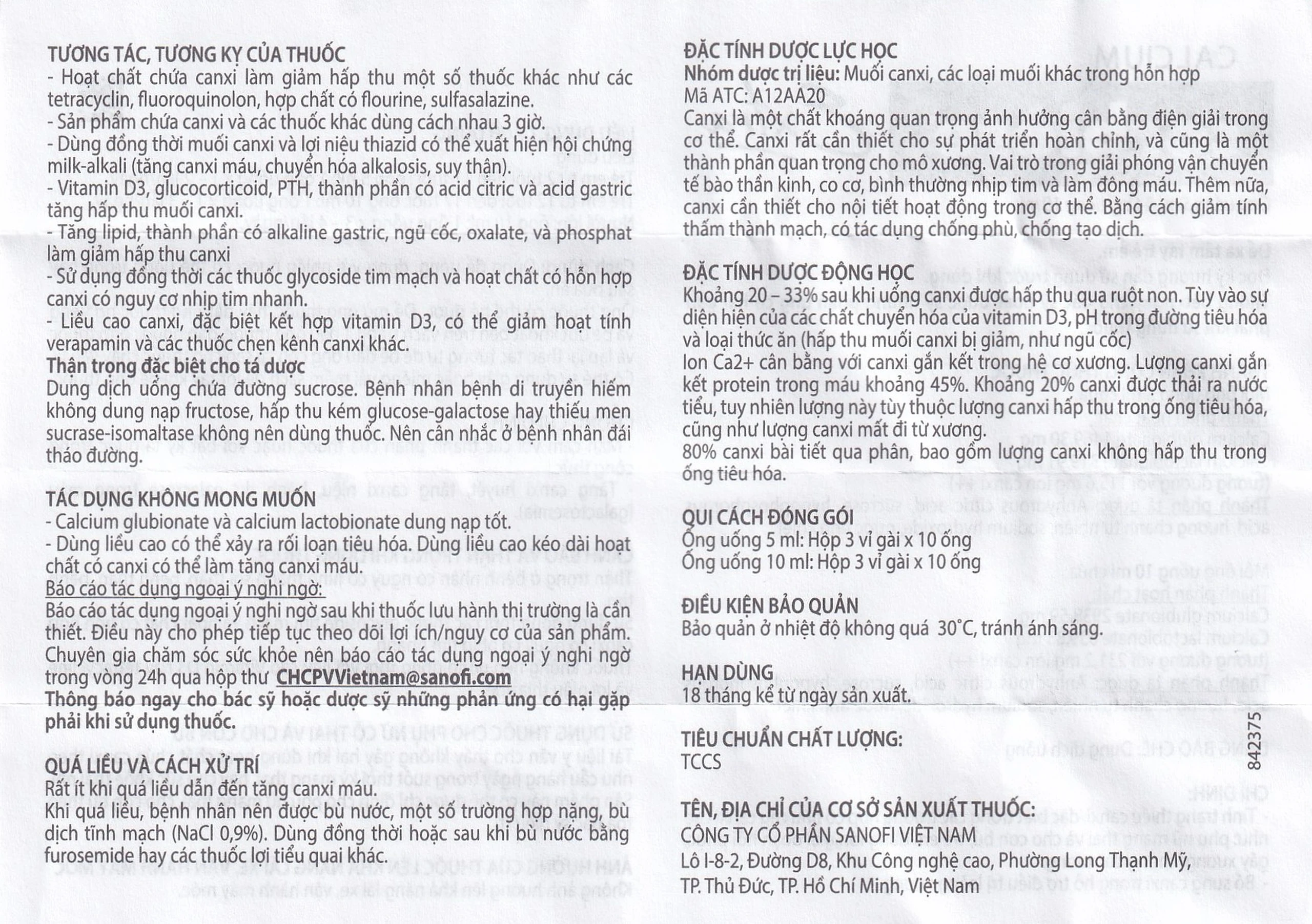 Dung dịch uống Calcium Corbière Extra Sanofi bổ sung canxi, hỗ trợ điều trị loãng xương (3 vỉ x 10 ống x 10ml)