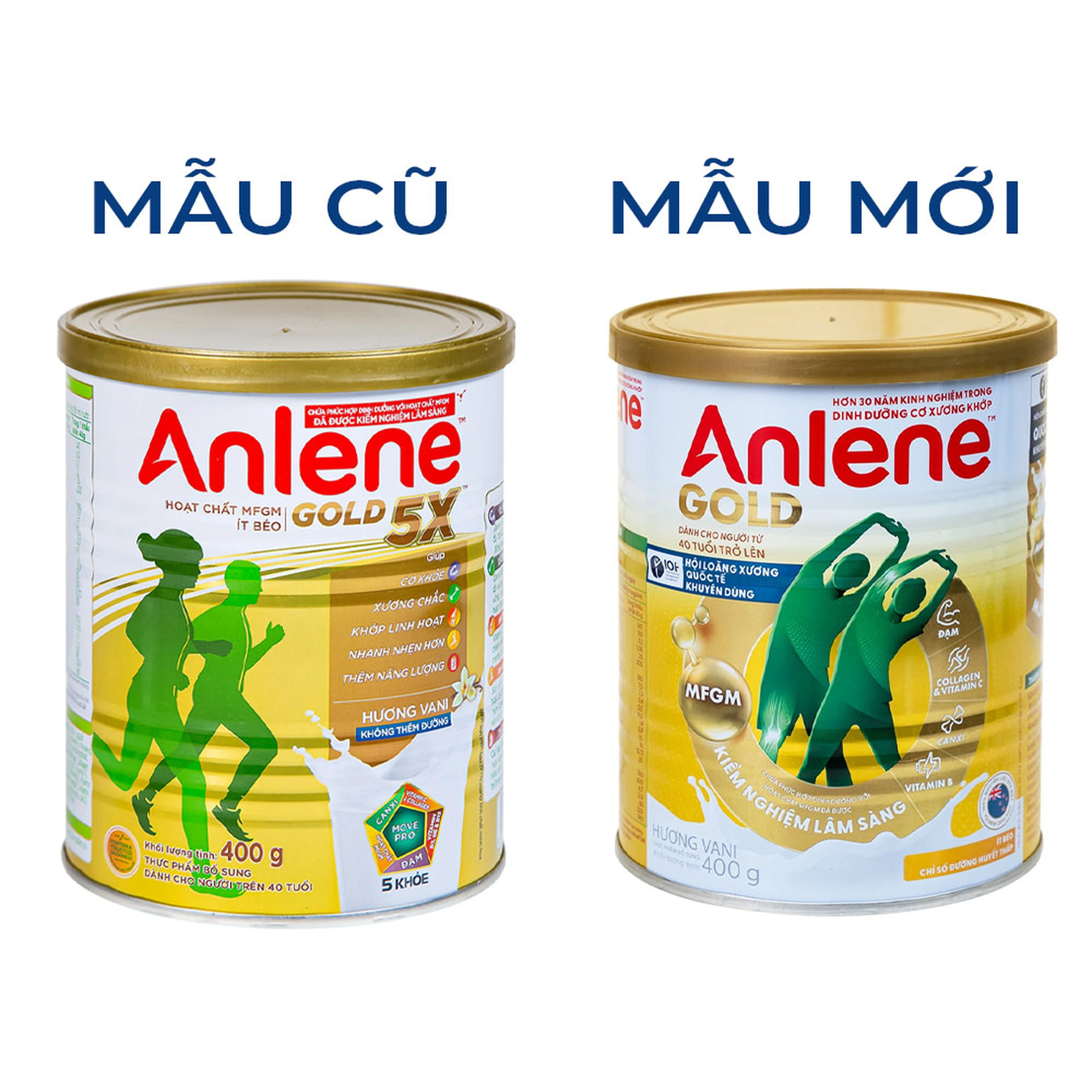 Sữa Anlene Gold 5X hương vani tăng cường sức khỏe cơ-xương-khớp dành cho người trên 40 tuổi (400g) 6