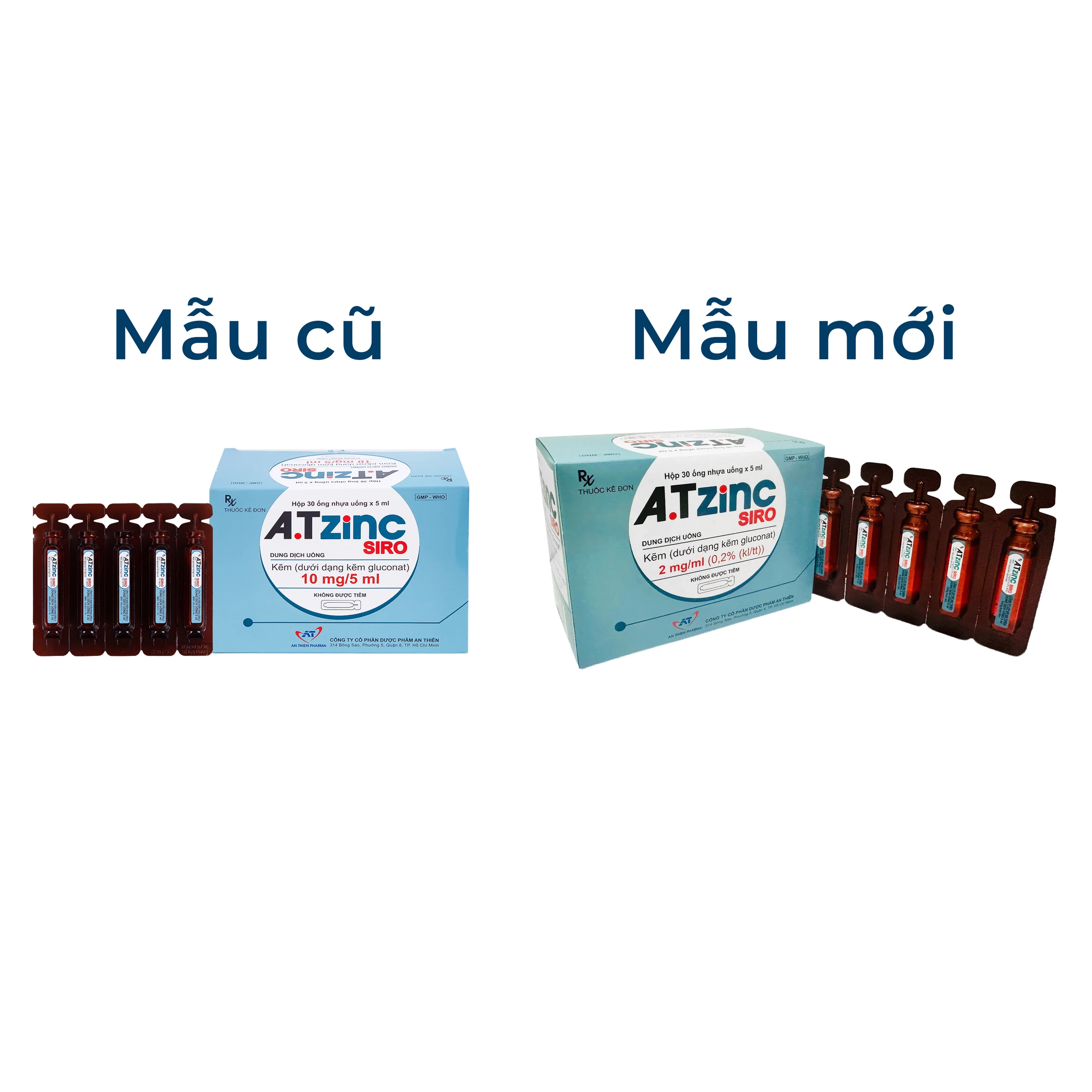 Siro A.Tzinc 10mg/5ml An Thiên phòng ngừa và điều trị thiếu kẽm (30 ống) 2