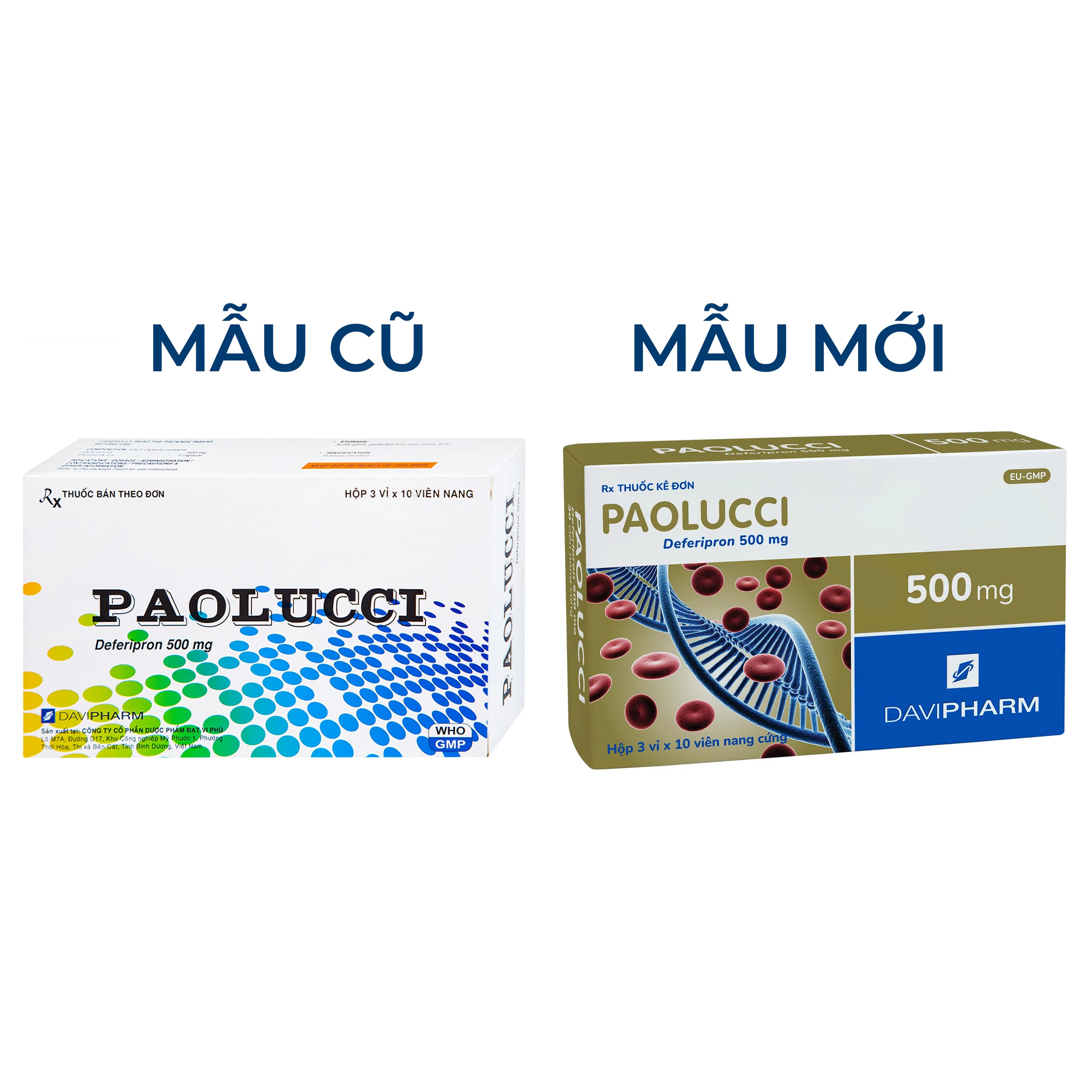 Thuốc Paolucci 500mg DaViPharm điều trị dư thừa sắt trong cơ thể (3 vỉ x 10 viên)