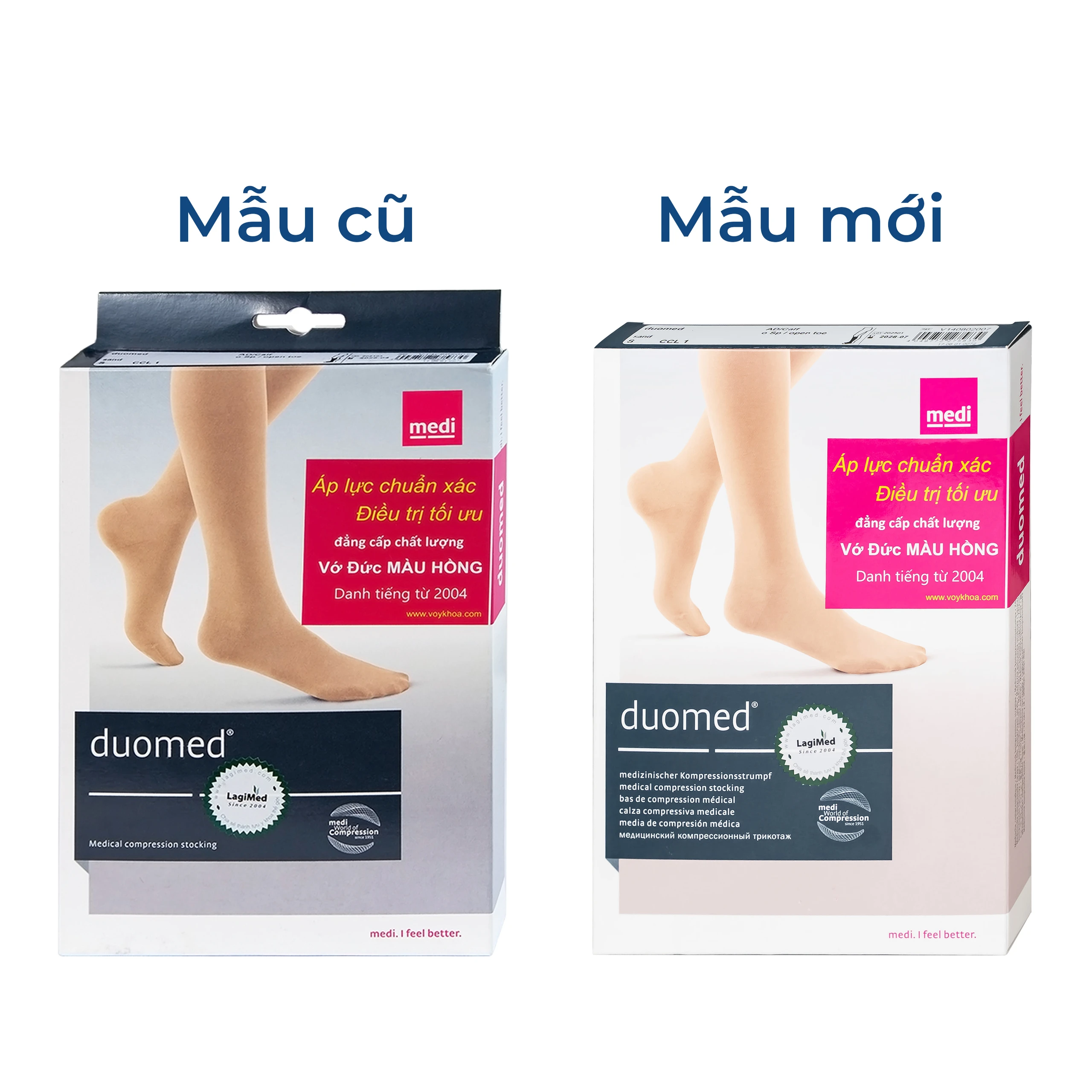 Vớ gối giãn tĩnh mạch Duomed size S