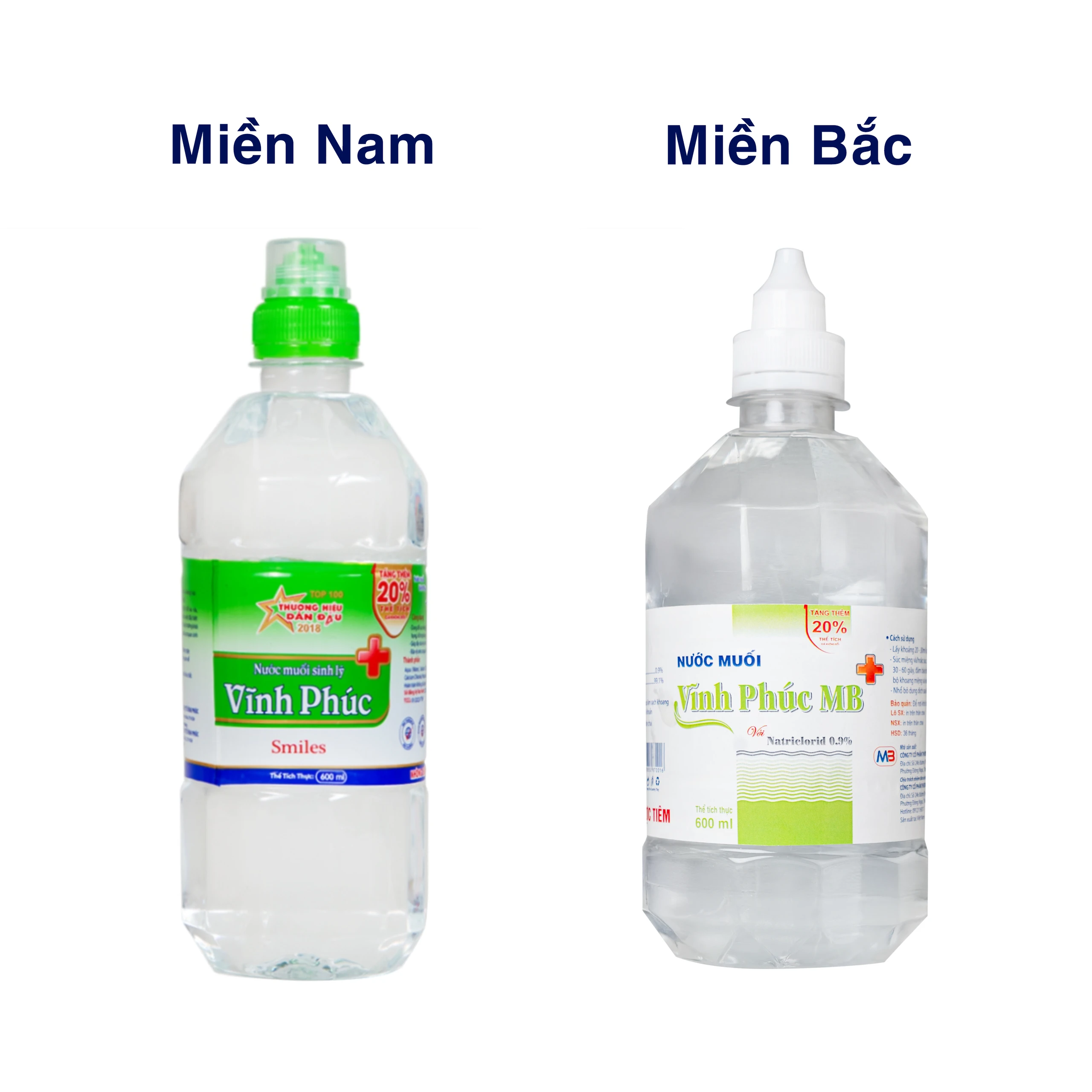 Nước muối Vĩnh Phúc Smiles 600ml natri clorid 0.9 giúp làm sạch răng, khử mùi hôi miệng