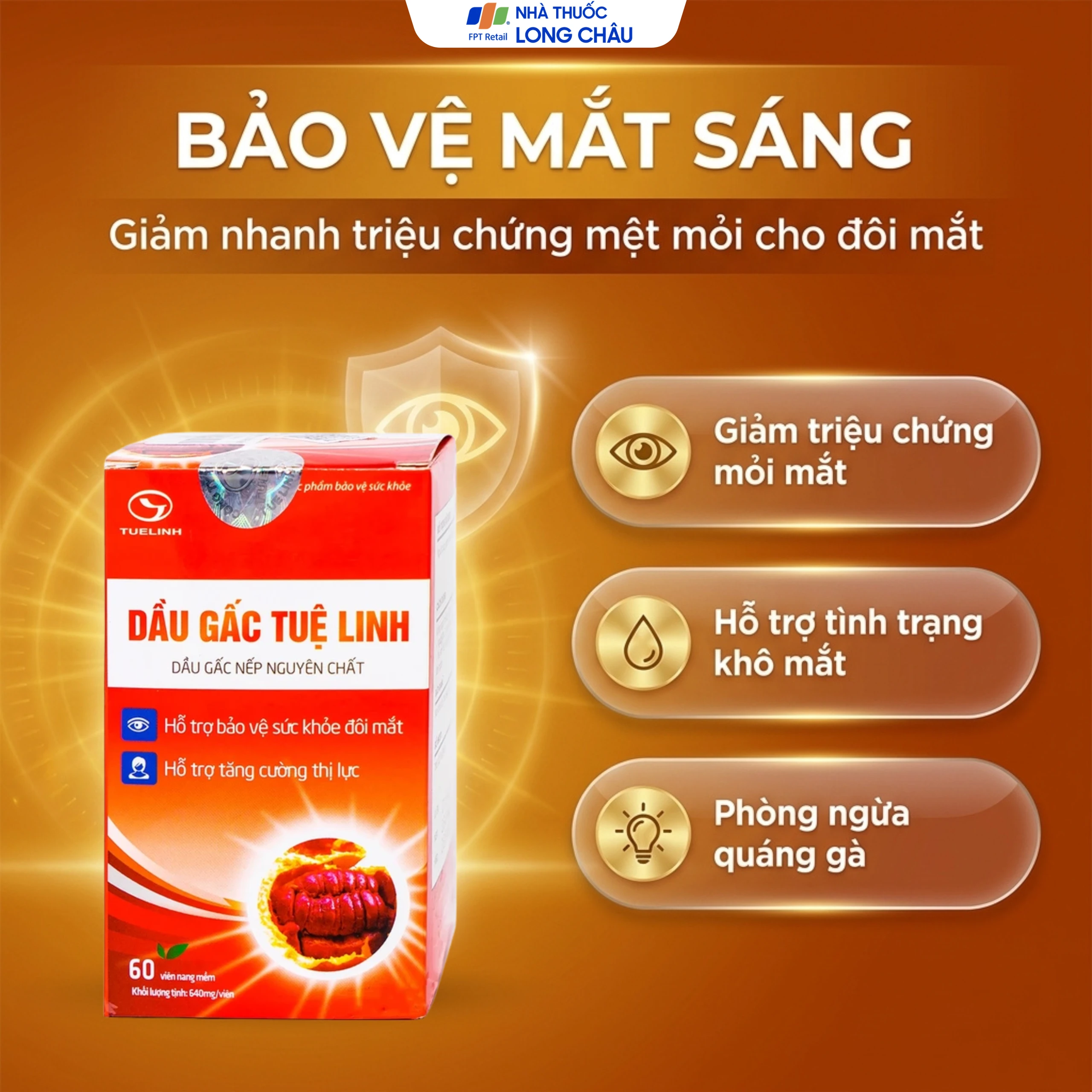 Viên hỗ trợ tăng cường thị lực Dầu Gấc Tuệ Linh (60 viên) 4