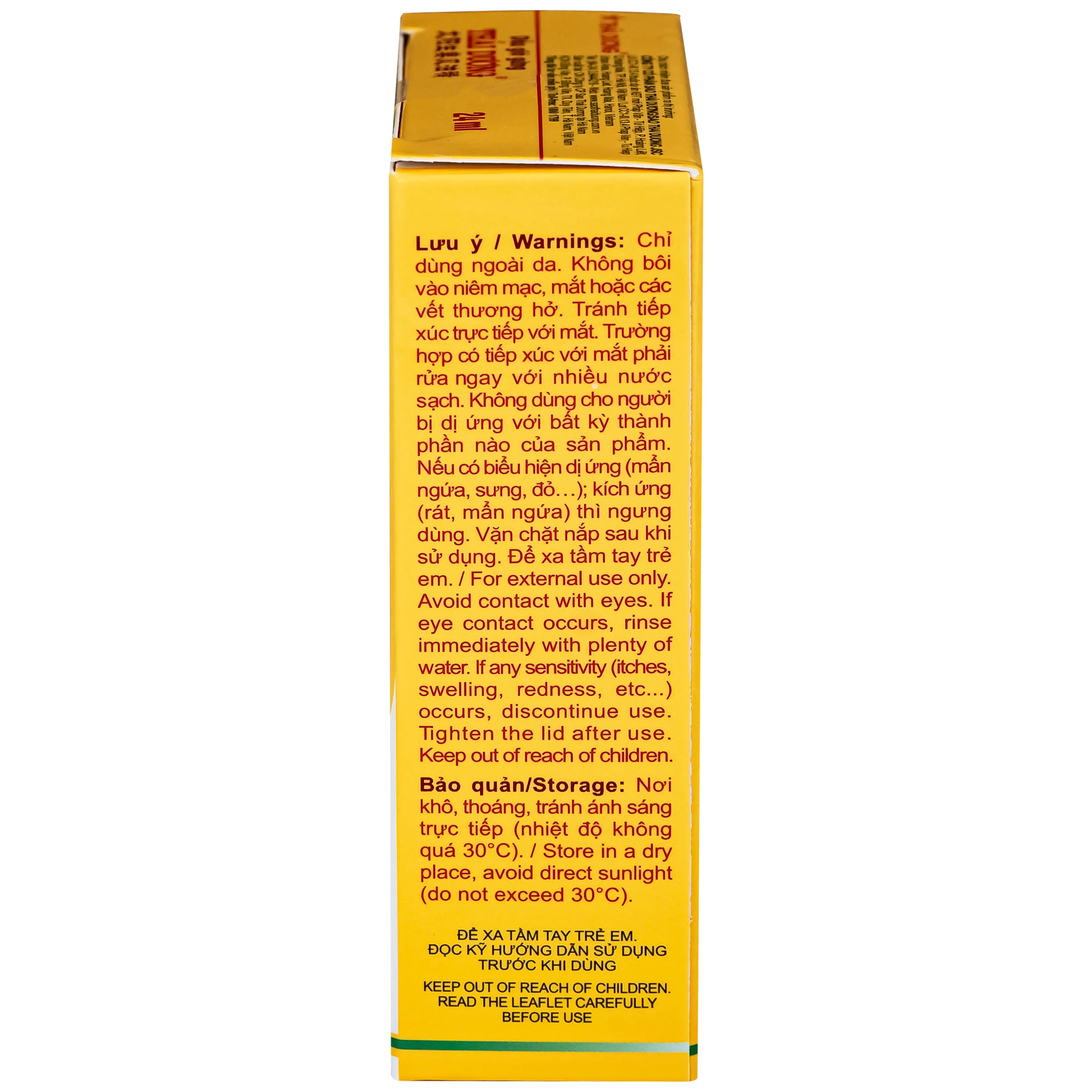 Dầu gió gừng Thái Dương giúp giảm đau đầu, đau lưng, đau dây thần kinh vai gáy (Hộp 24ml)