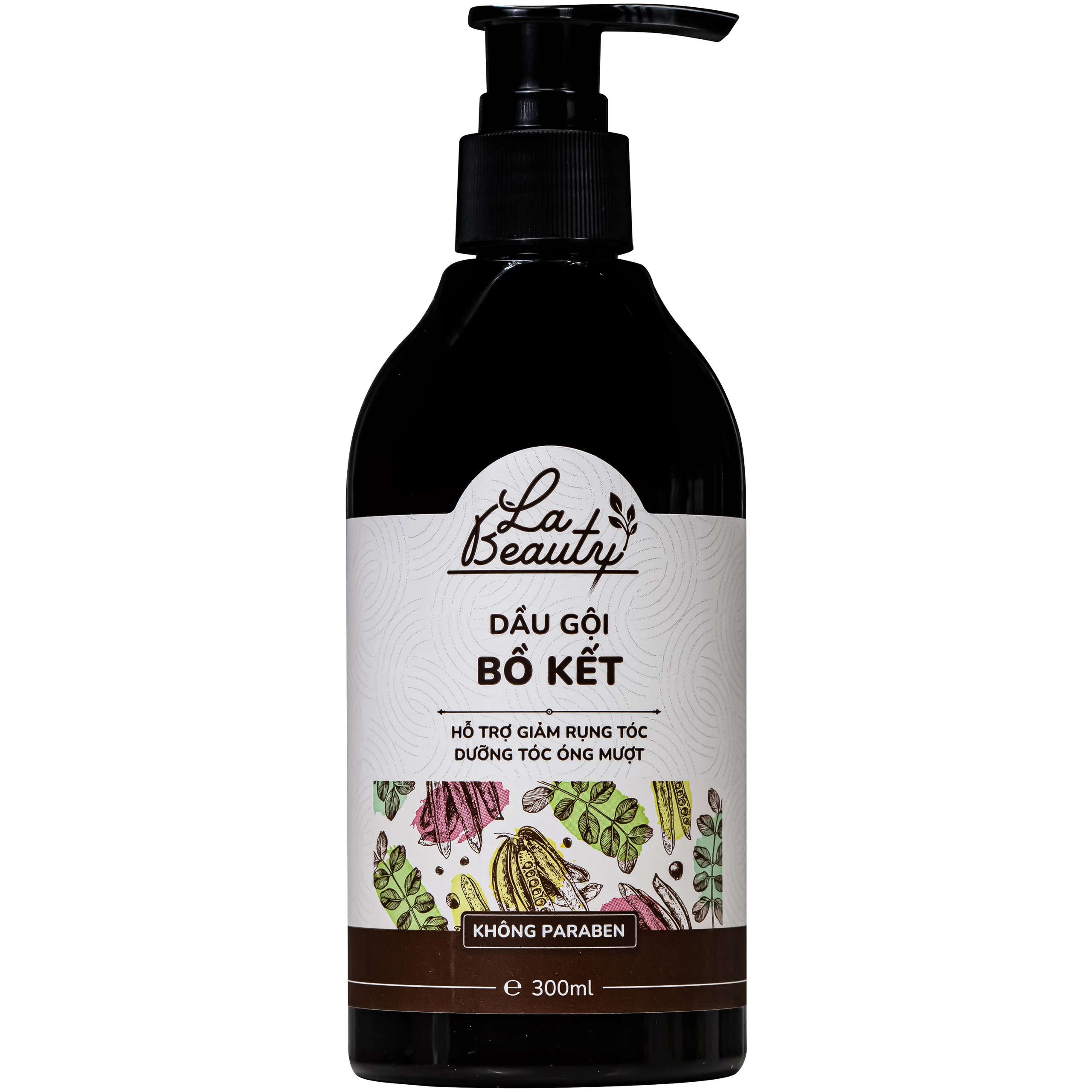 Dầu gội Bồ Kết cô đặc La Beauty giảm gãy rụng, dưỡng tóc óng mượt (300ml)