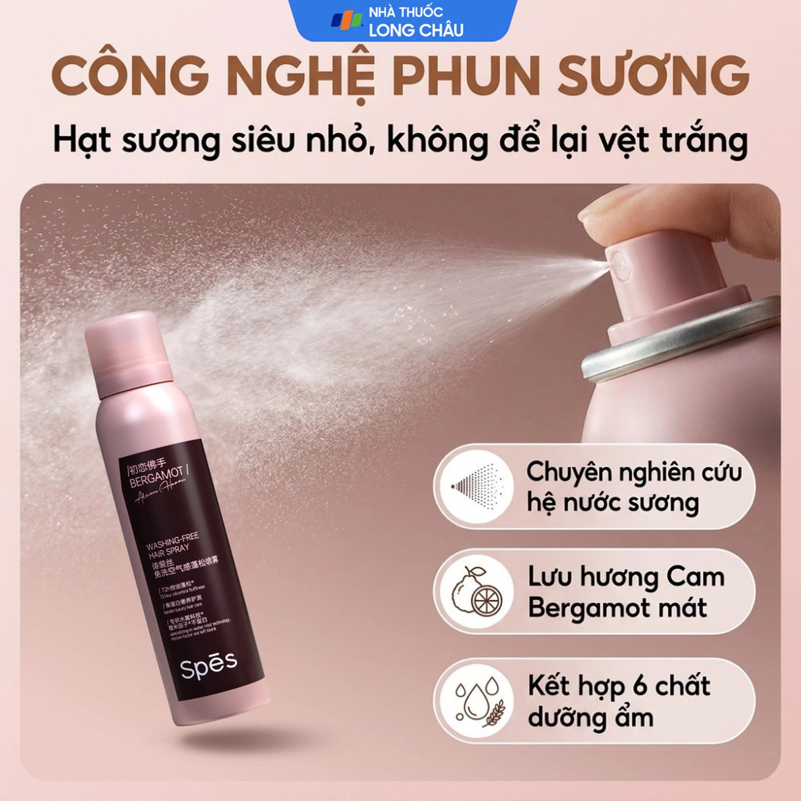 Dầu gội khô làm sạch tóc Spes hương cam Bergamot (150ml) 5