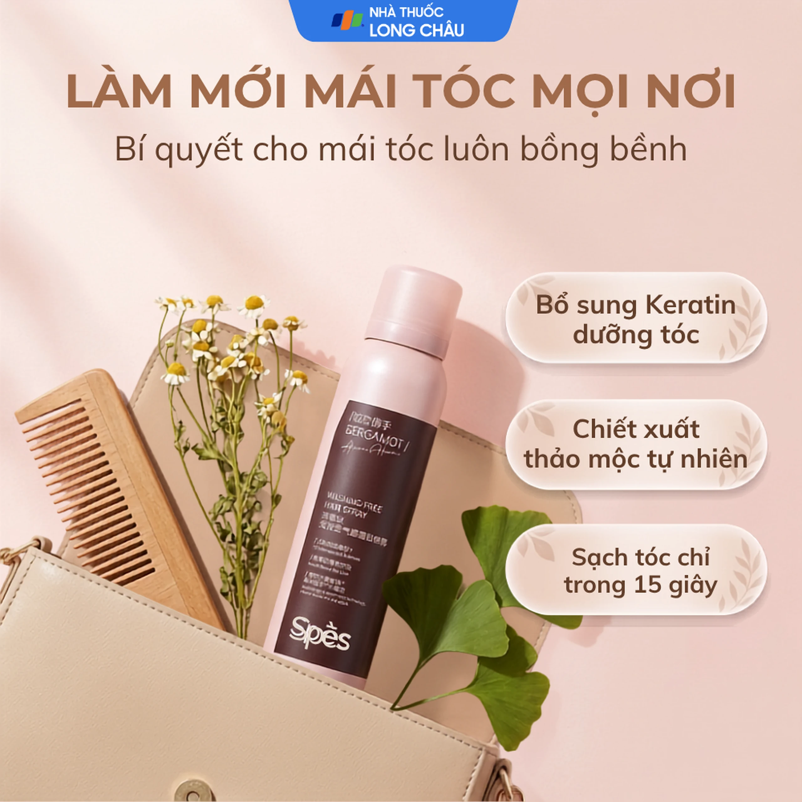 Dầu gội khô làm sạch tóc Spes hương cam Bergamot (150ml) 6
