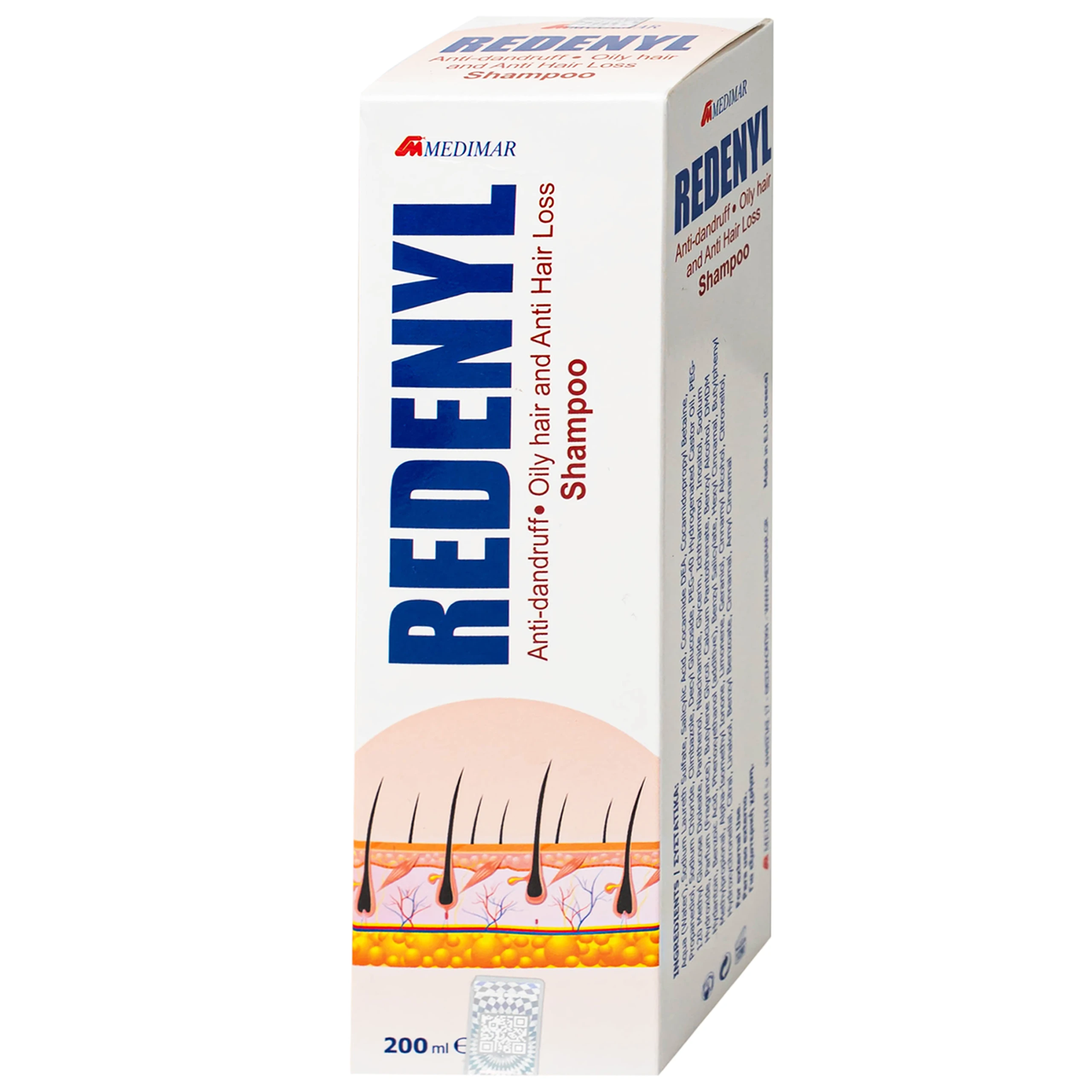Dầu gội Redenyl Medimar chống rụng, kích thích mọc tóc (200ml)