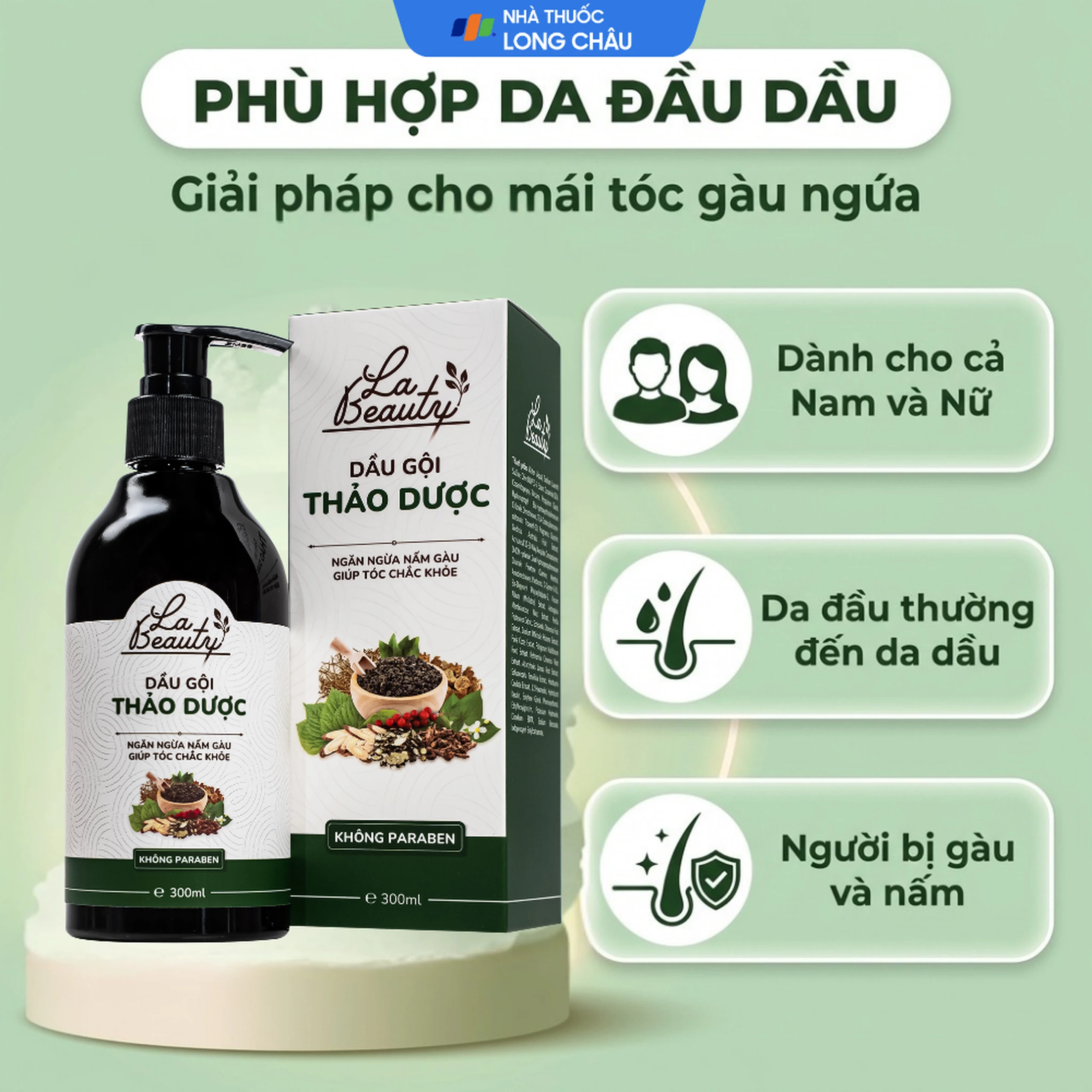 Dầu gội Thảo Dược La Beauty dưỡng tóc suôn mượt, phục hồi tóc chuyên sâu (300ml) 6