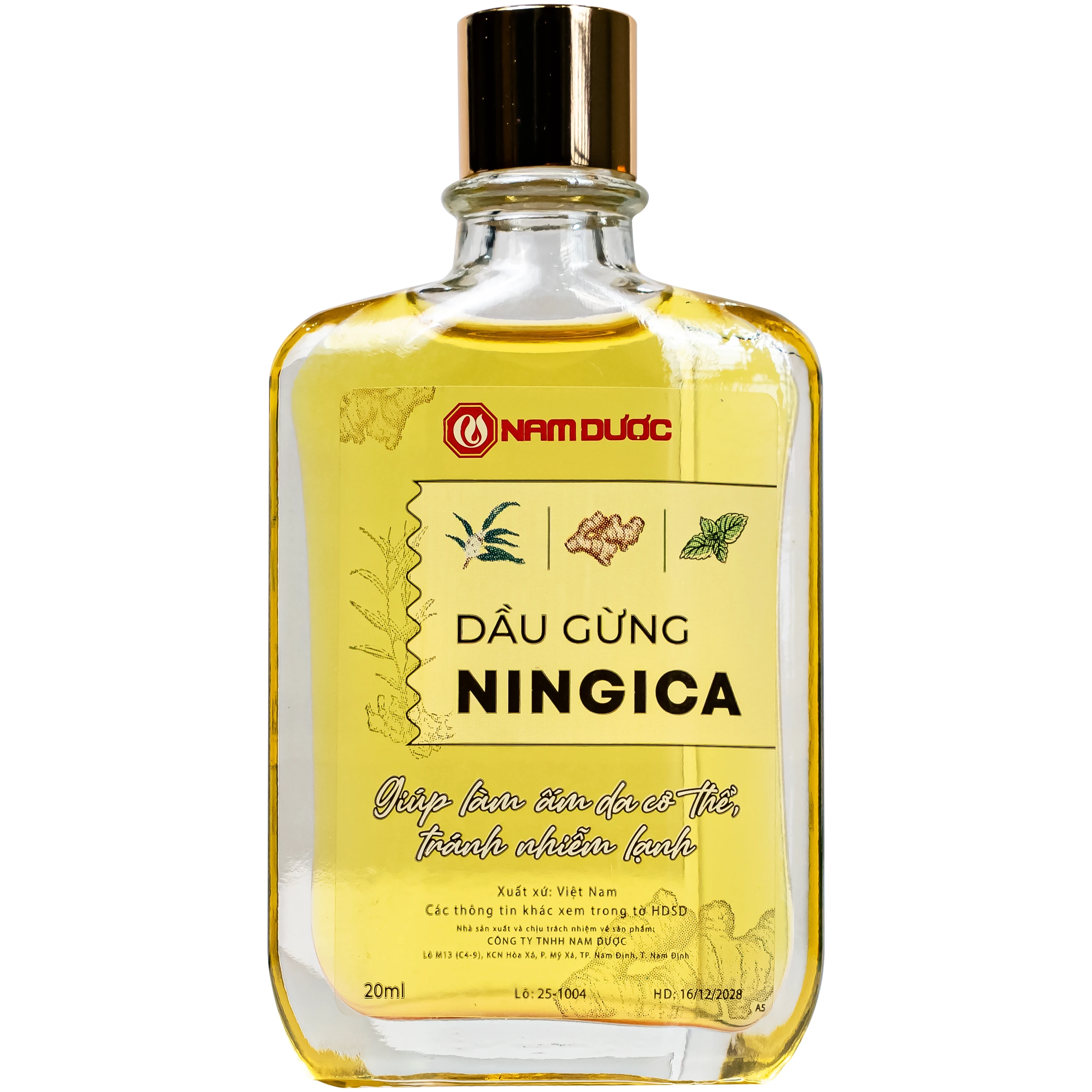 Dầu gừng Ningica giúp làm ấm cơ thể, giữ ấm (20ml) 3