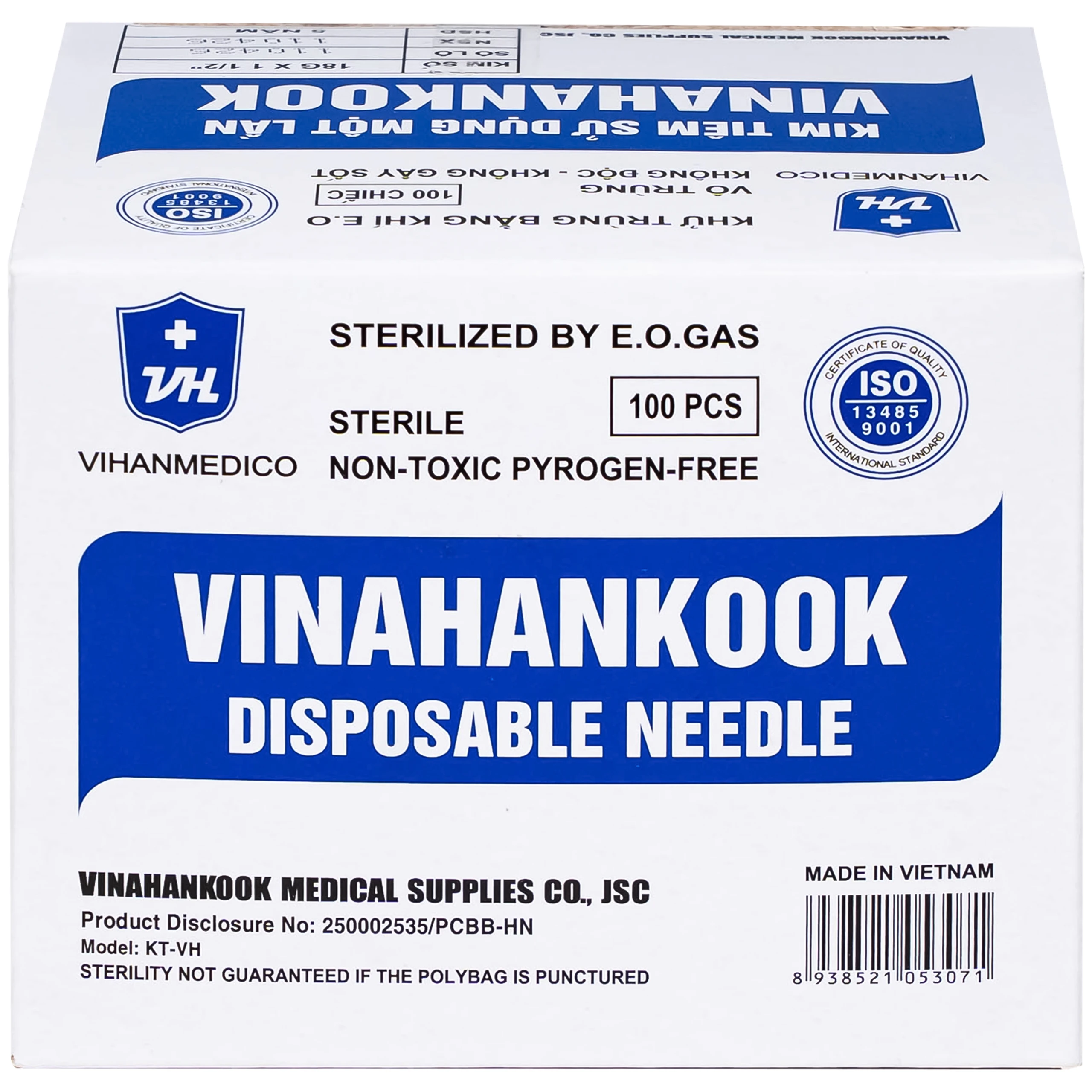 Đầu kim 18G Vinahankook vô trùng, dùng một lần (100 cái) 9