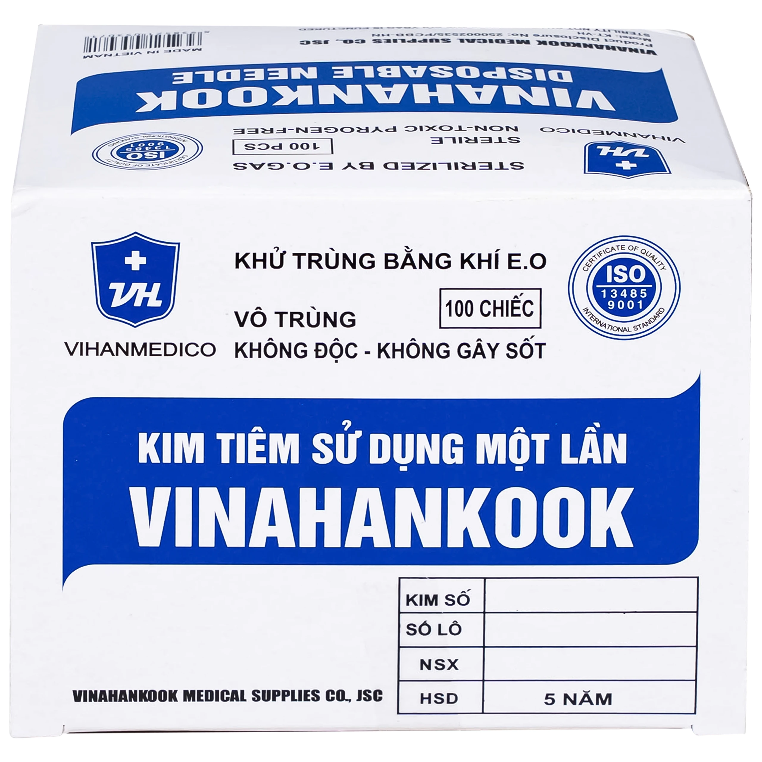 Đầu kim 26G Vinahankook vô trùng, dùng một lần (100 cái) 10