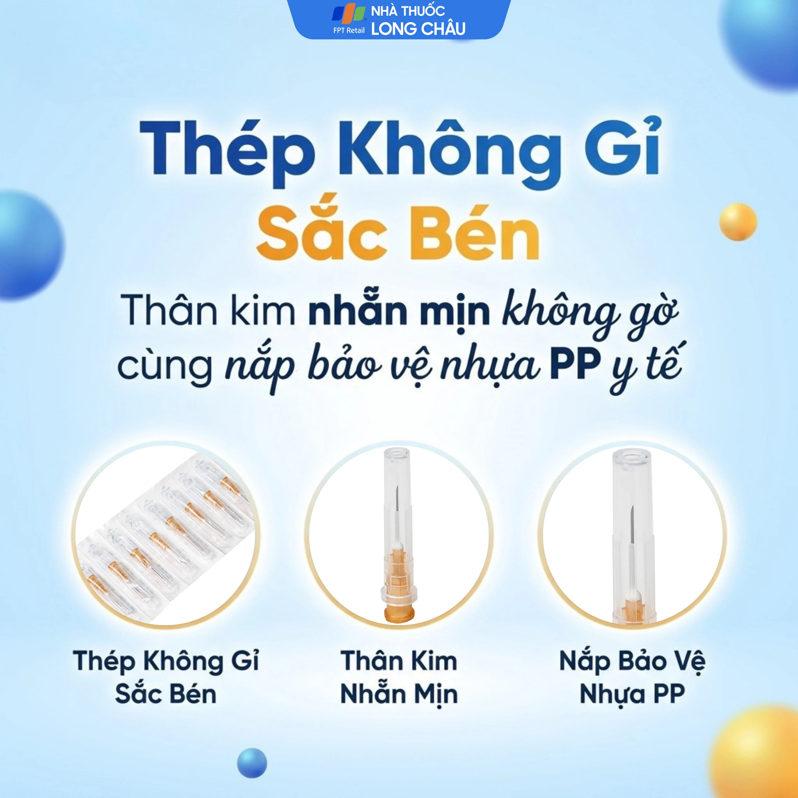 Đầu kim 26G Vinahankook vô trùng, dùng một lần (100 cái) 5