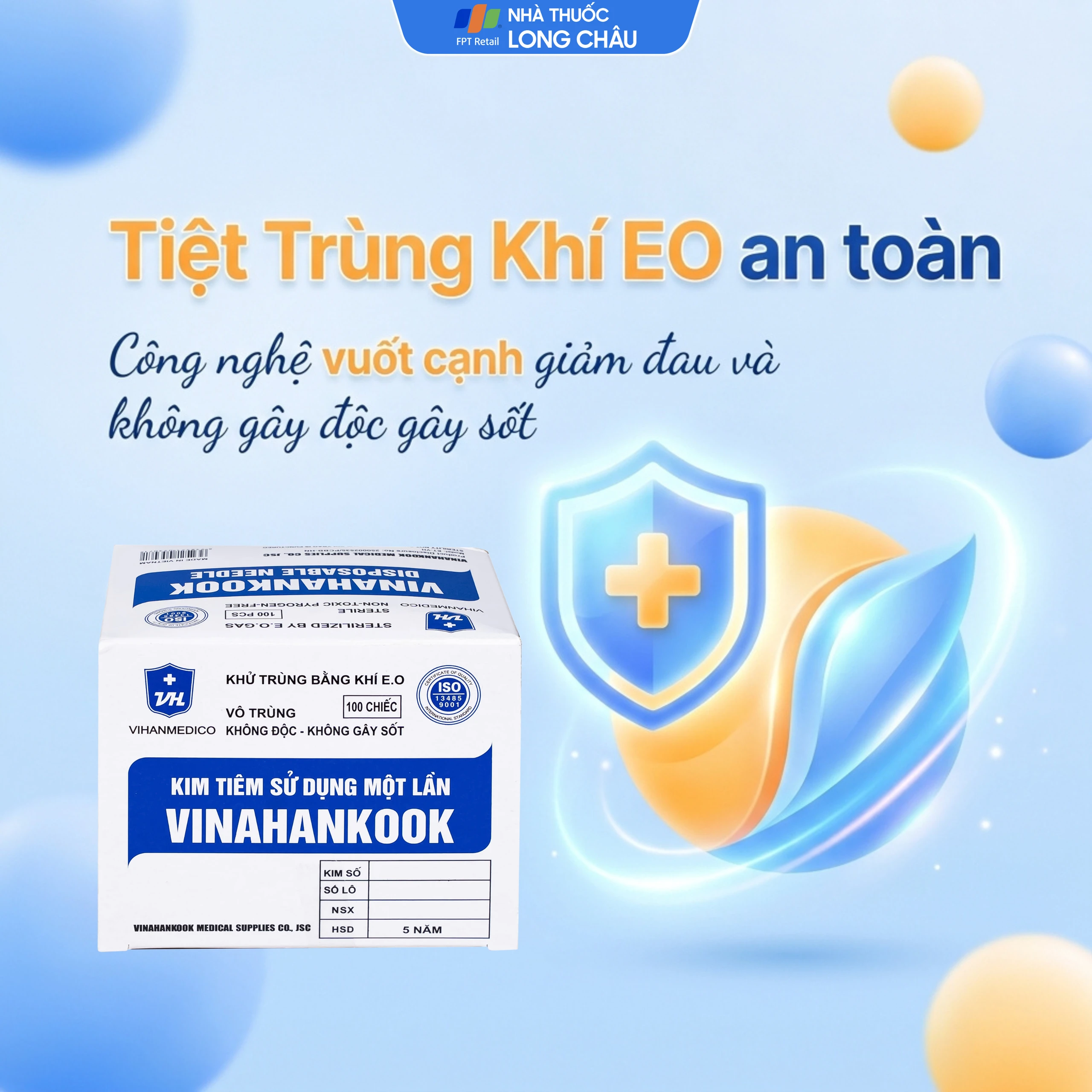 Đầu kim 26G Vinahankook vô trùng, dùng một lần (100 cái) 6