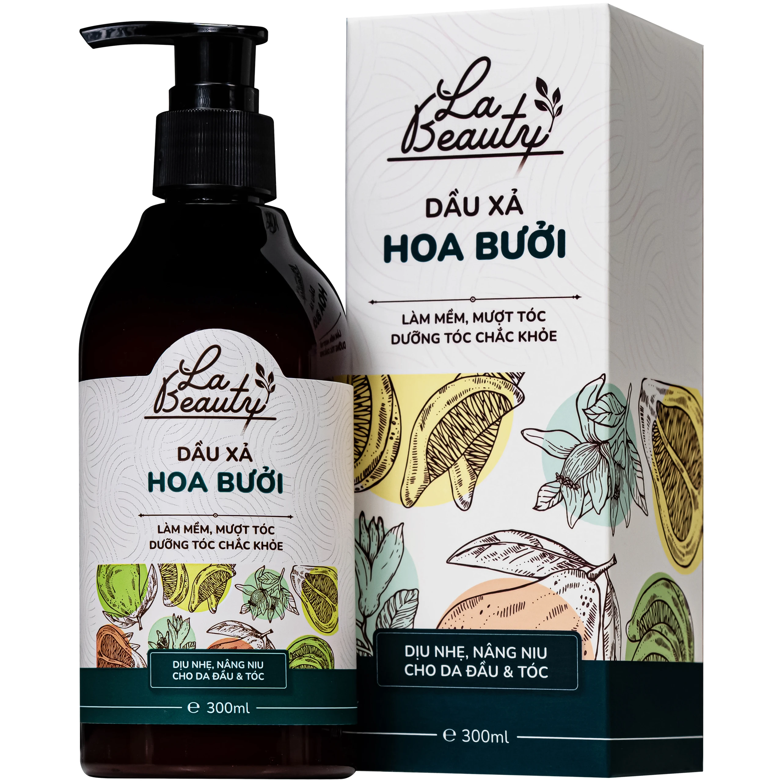 Dầu xả Hoa Bưởi La Beauty mượt tóc và giảm gãy rụng (300ml)