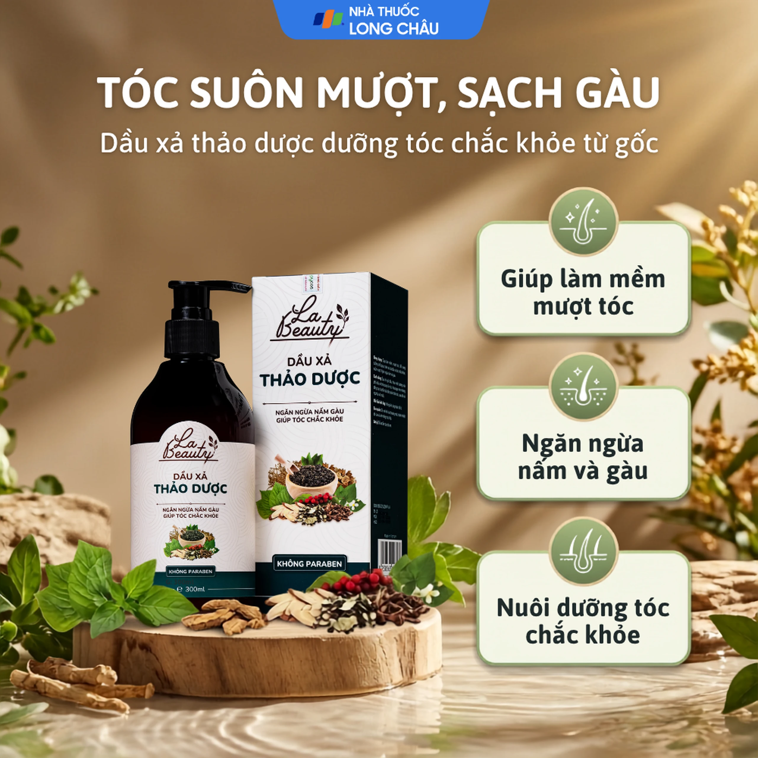 Dầu xả Thảo Dược La Beauty nuôi dưỡng da đầu, cho tóc suôn mượt (300ml) 2
