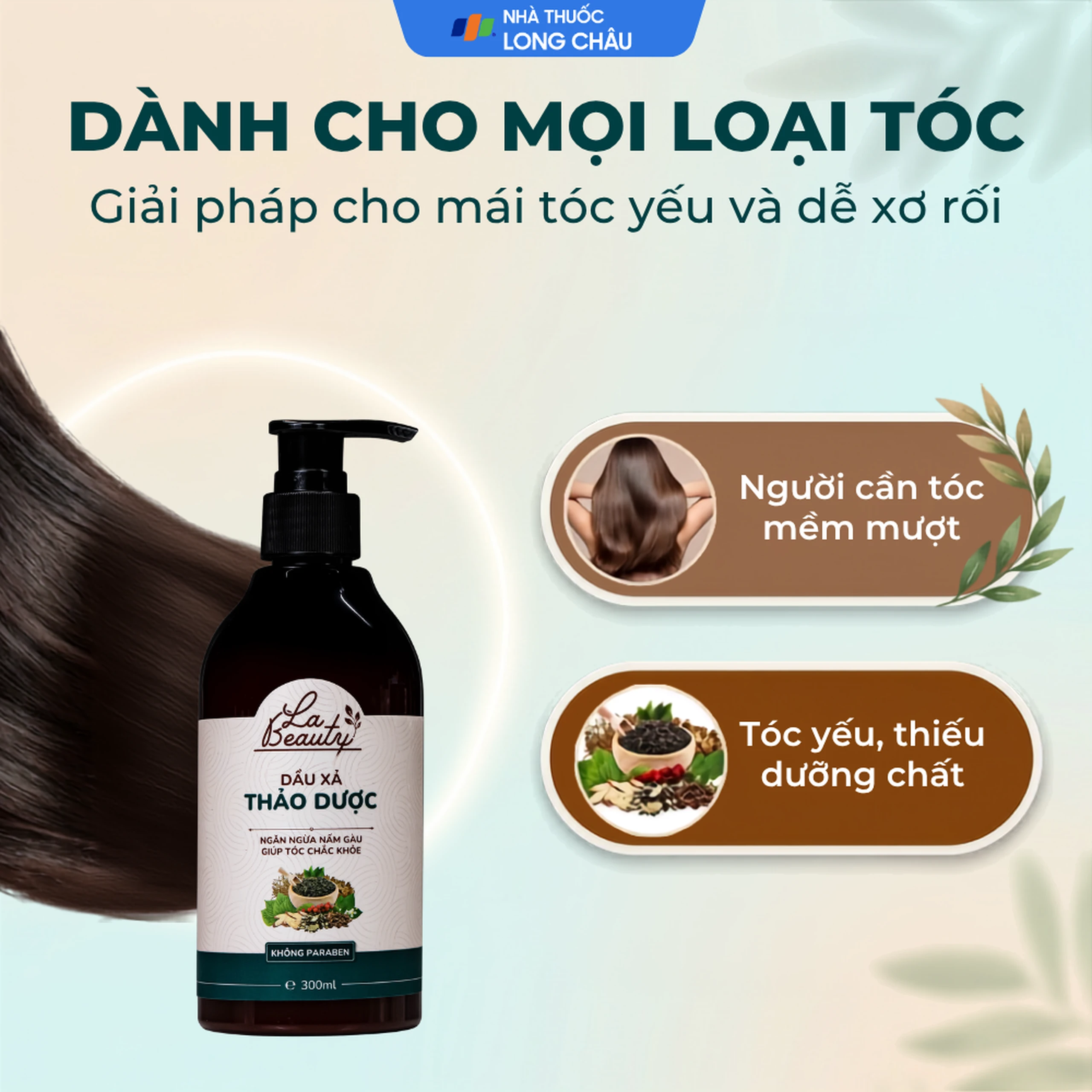 Dầu xả Thảo Dược La Beauty nuôi dưỡng da đầu, cho tóc suôn mượt (300ml) 5