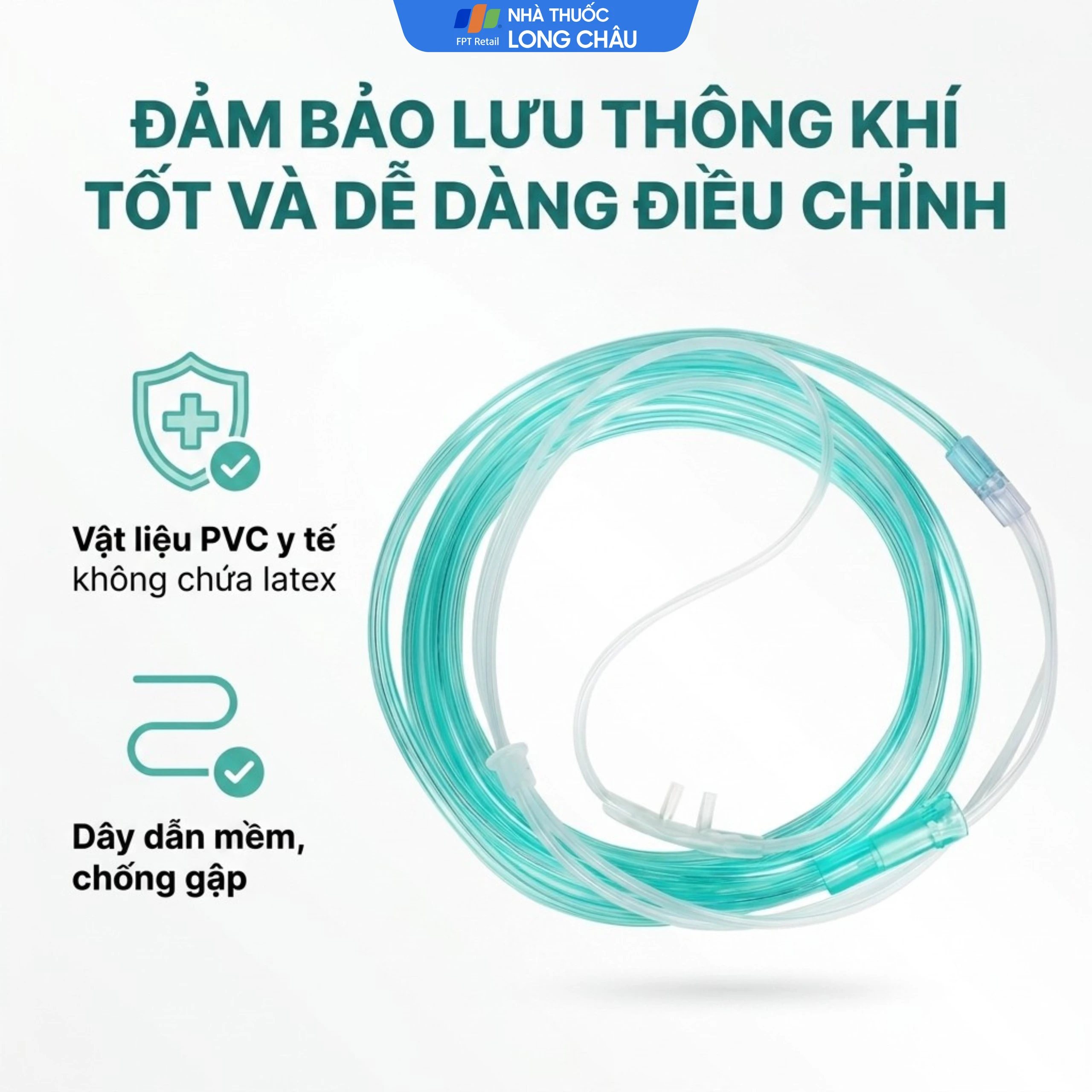 Dây thở oxy 2 ngã (Child (s)) Greetmed truyền oxy từ bình dưỡng khí cho bệnh nhân 3