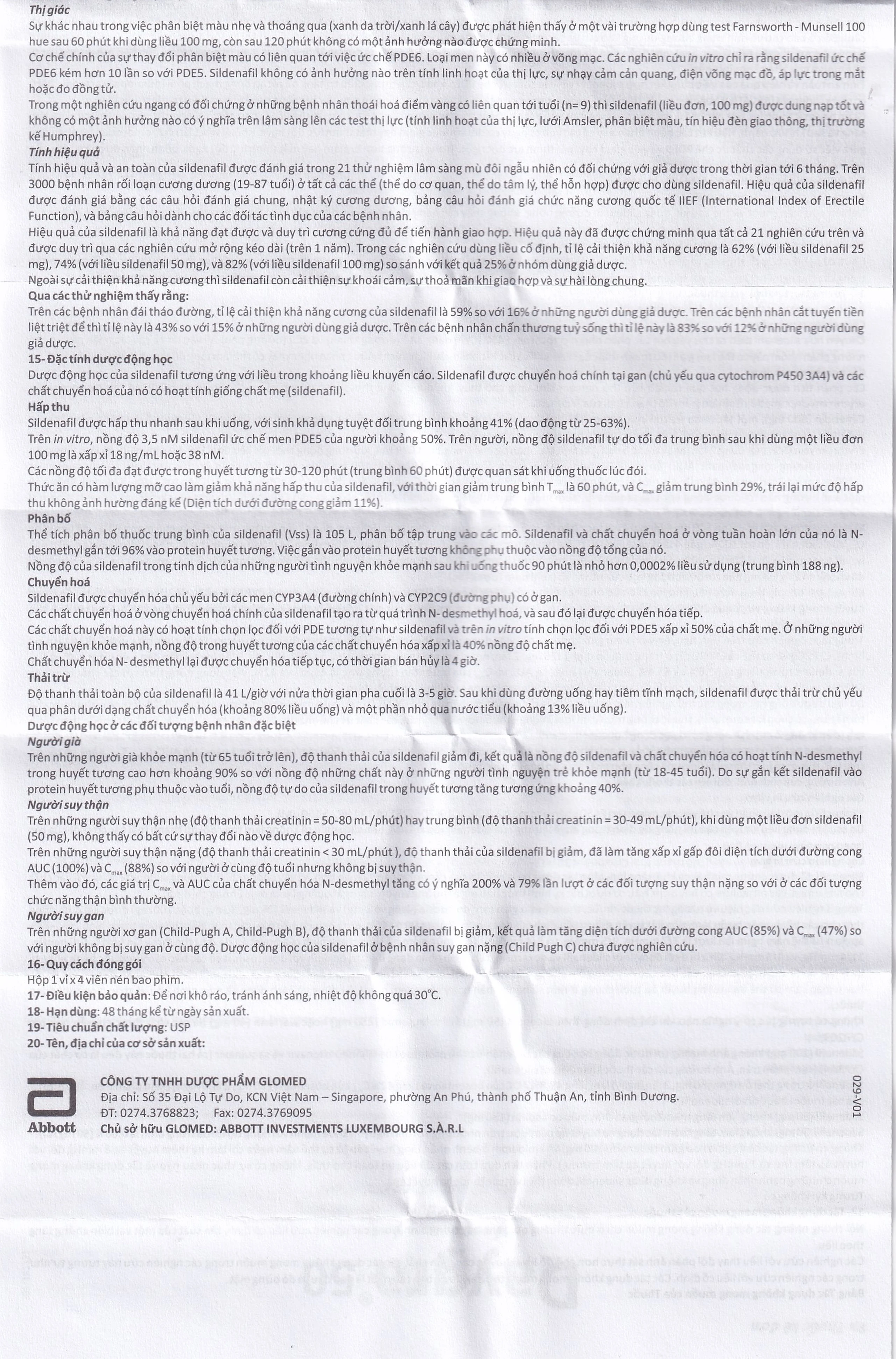 Thuốc Daygra 50 Abbott điều trị rối loạn cương dương (4 viên)