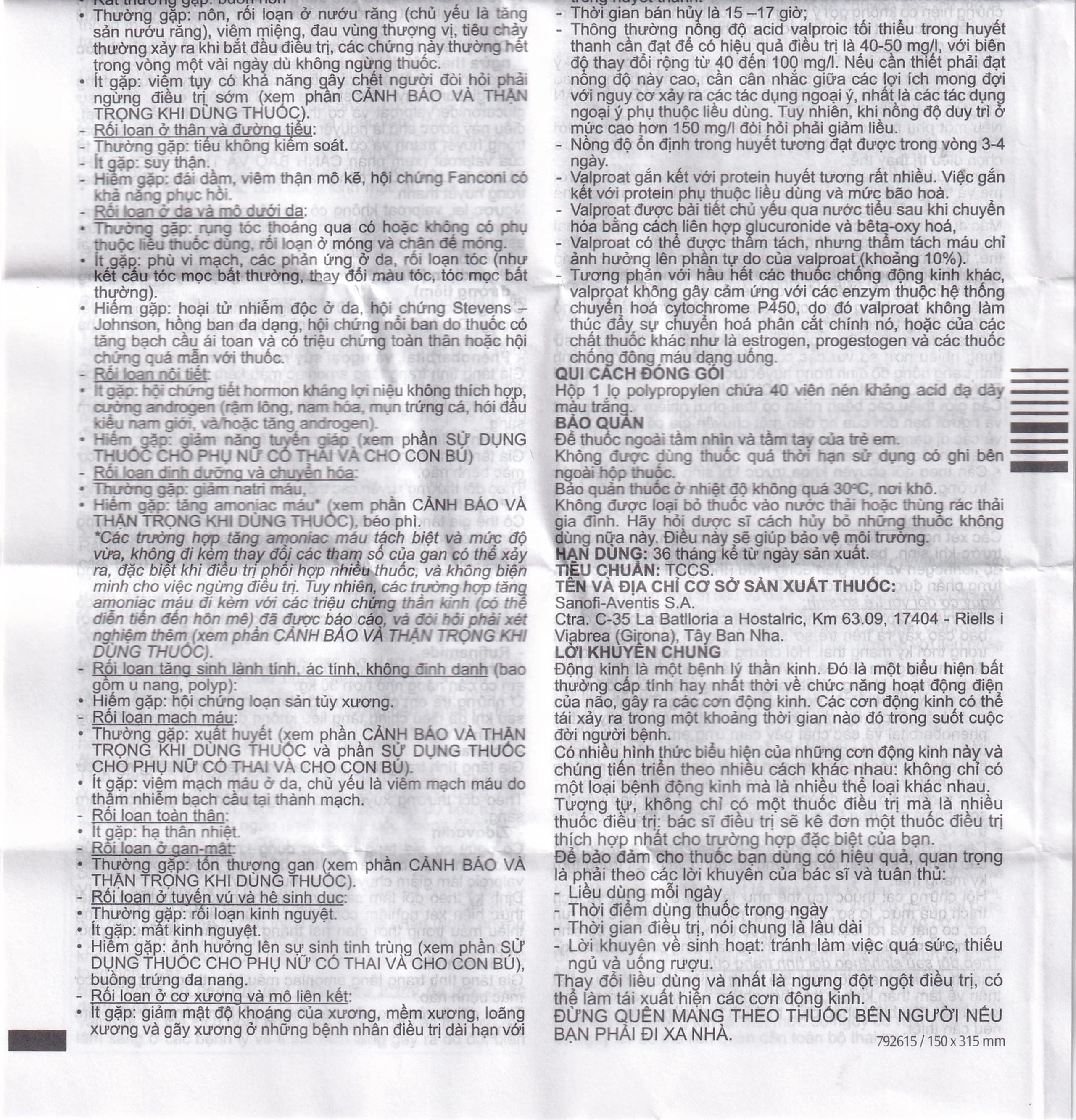 Thuốc Depakine 200mg Sanofi điều trị động kinh (40 viên)