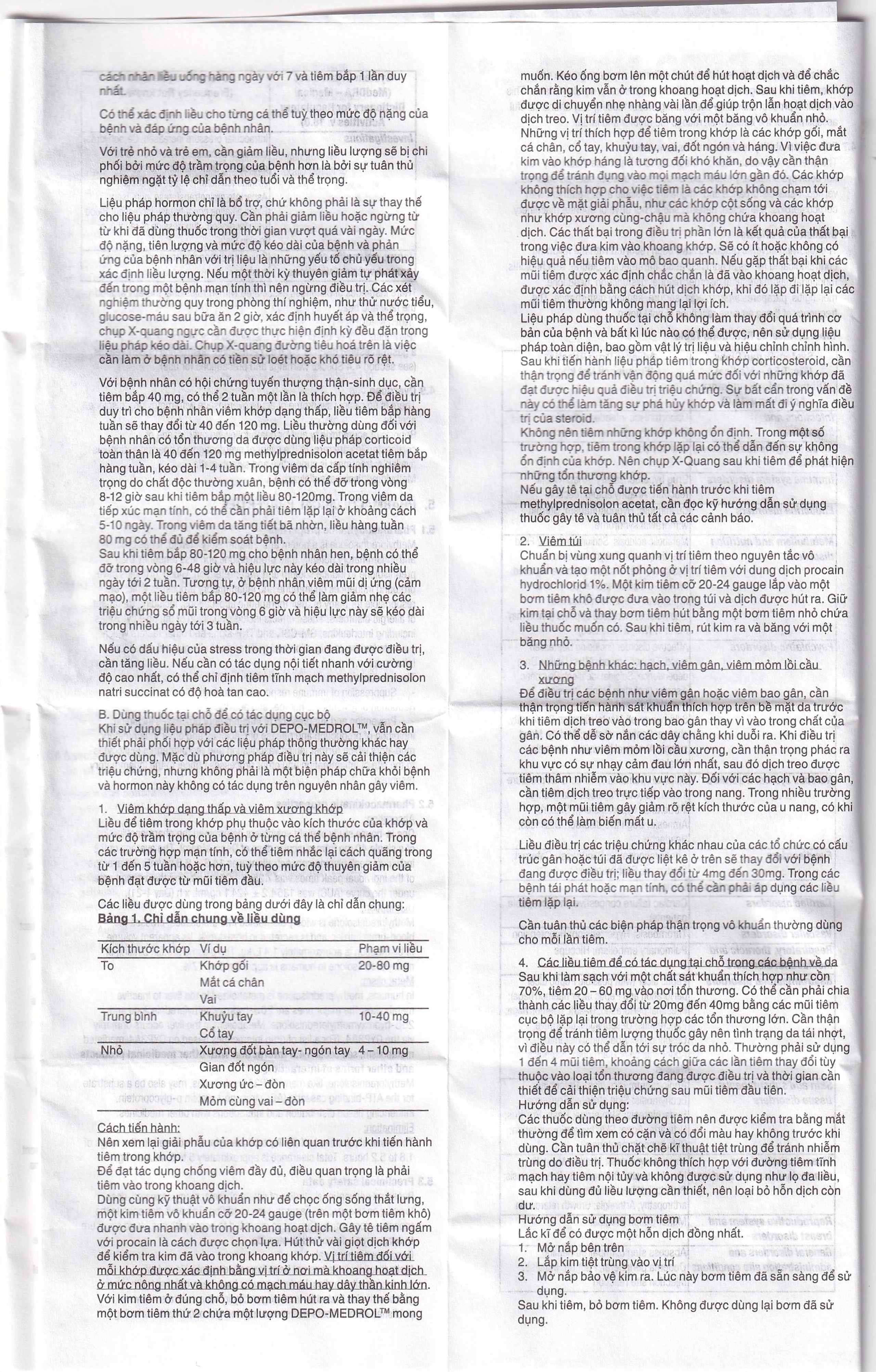 Thuốc tiêm Depo Medrol 40mg Pfizer chống viêm và điều trị các rối loạn về máu, ung thư (1 lọ x 1ml)