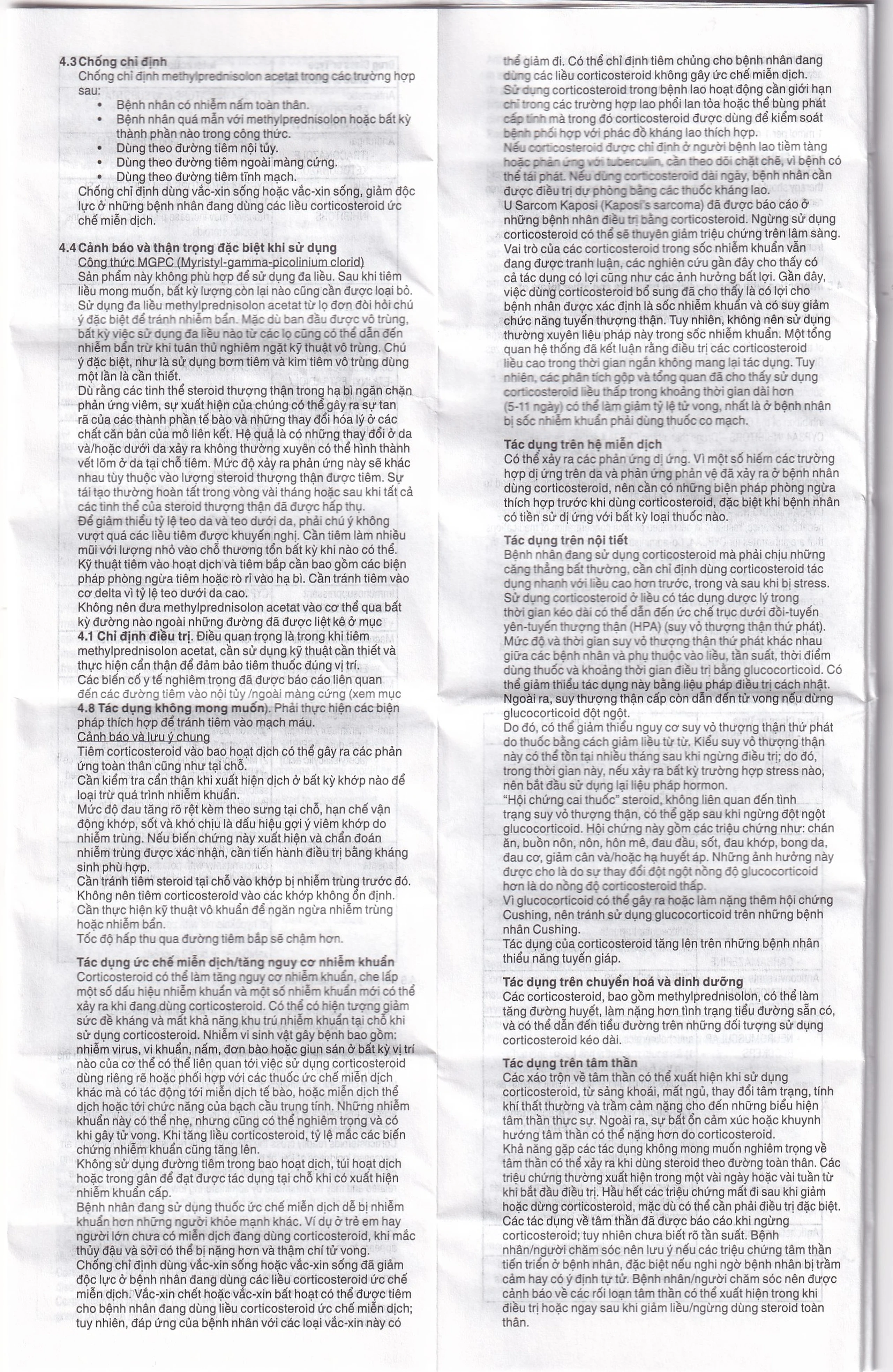 Thuốc tiêm Depo Medrol 40mg Pfizer chống viêm và điều trị các rối loạn về máu, ung thư (1 lọ x 1ml)