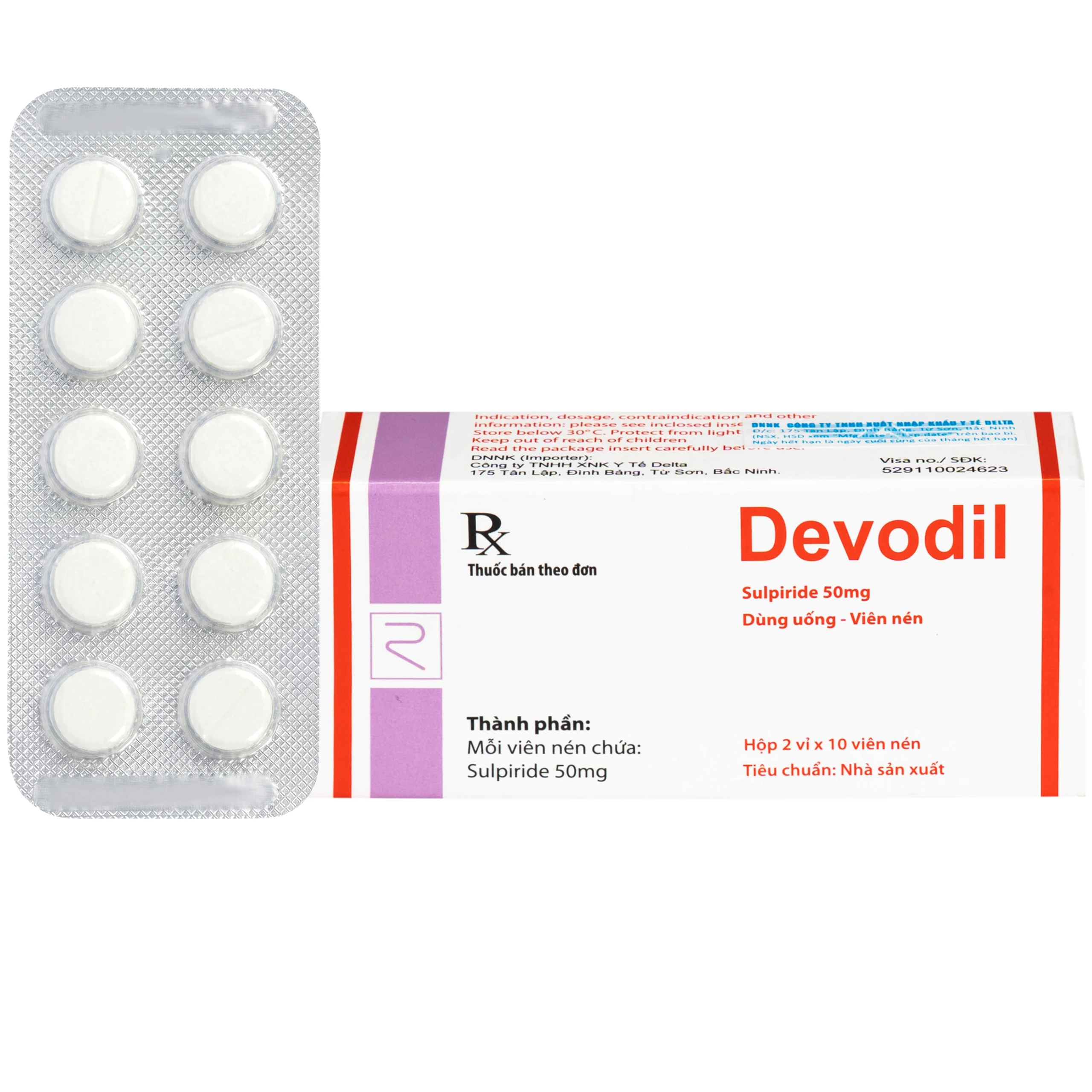 Thuốc Devodil Remedica điều trị ngắn hạn chứng lo âu, rối loạn hành vi nghiêm trọng (2 vỉ x 10 viên) 1