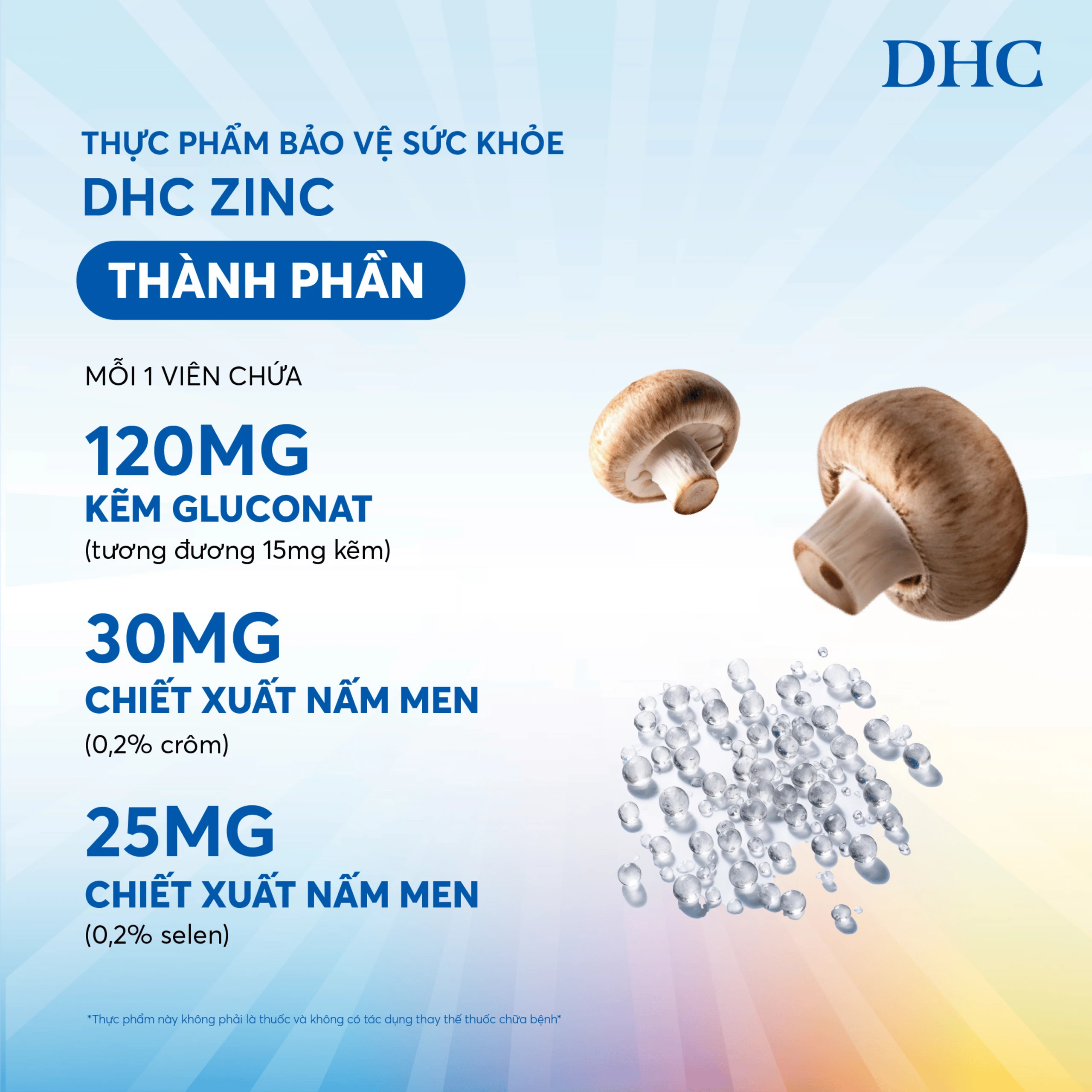 Viên giúp cơ thể khỏe mạnh Zinc DHC (30 viên) 3