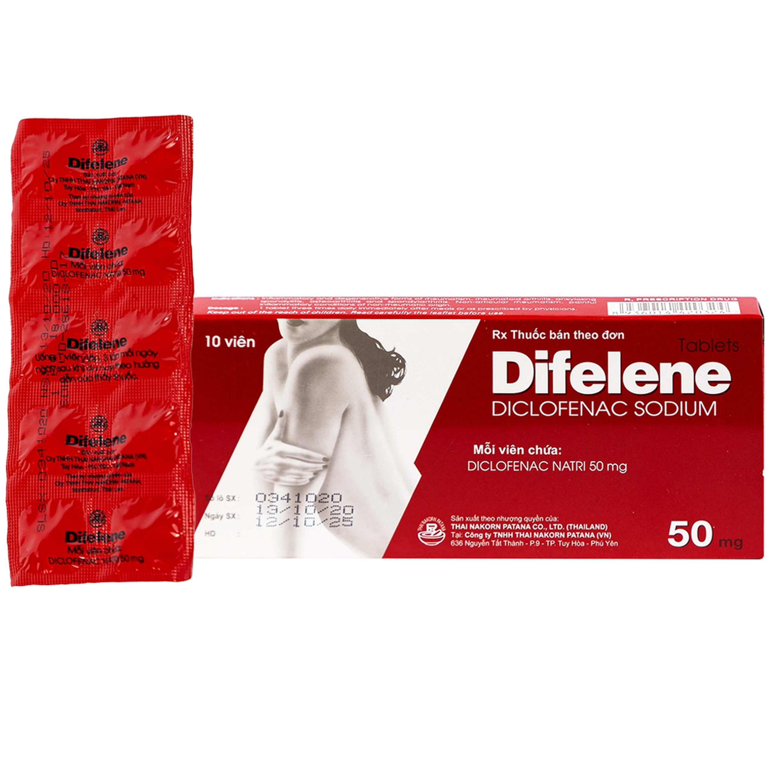 Thuốc Difelene Thai Nakorn Patana điều trị viêm và các dạng thoái hoá khớp, thấp khớp (10 viên)