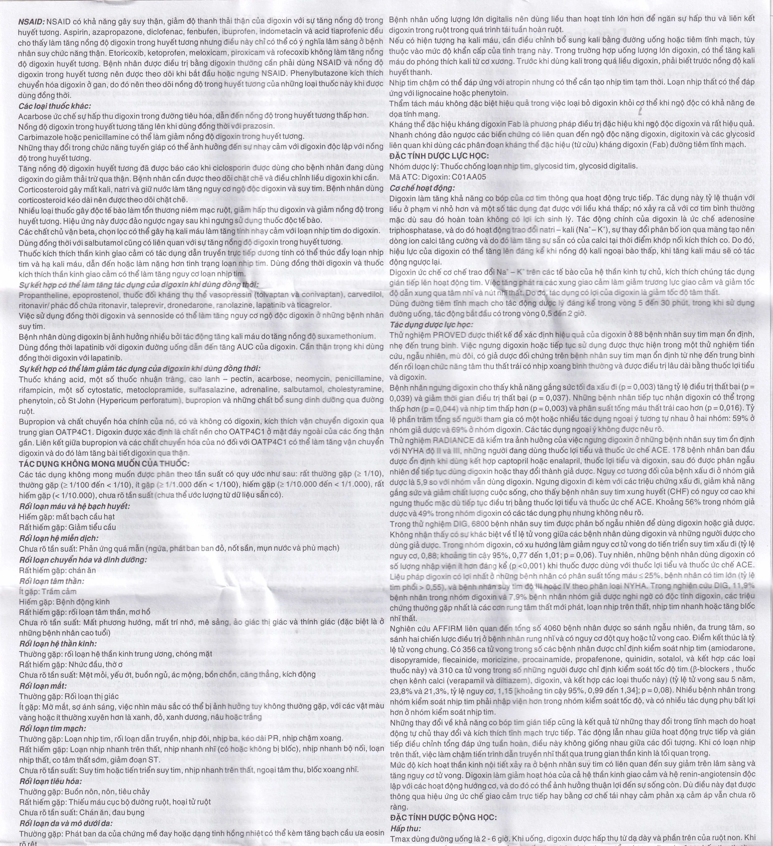 Thuốc DigoxineQualy Dược 3-2 điều trị suy tim sung huyết, rung nhỉ (1 vỉ x 30 viên)