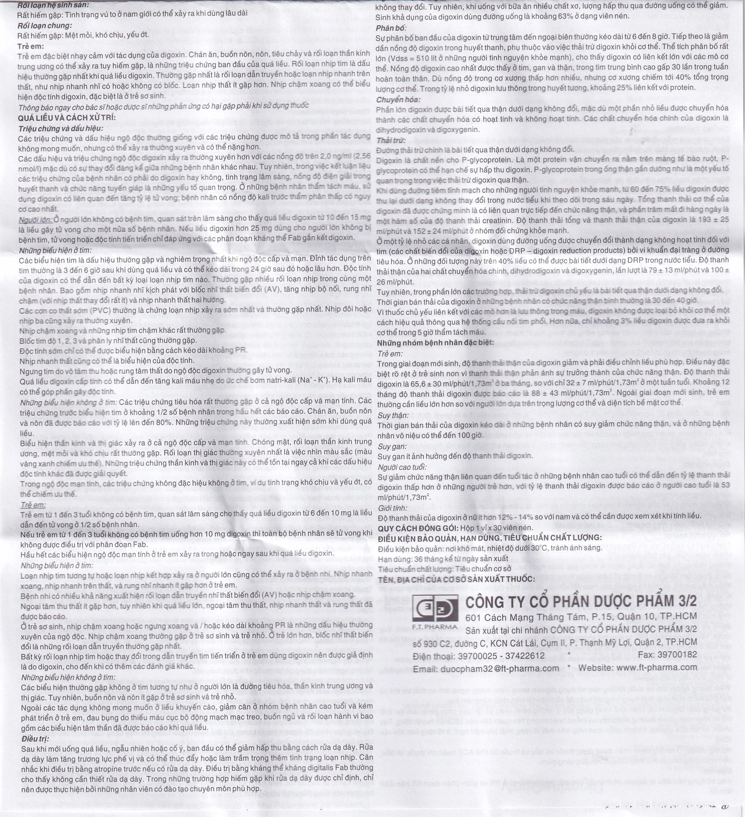 Thuốc DigoxineQualy Dược 3-2 điều trị suy tim sung huyết, rung nhỉ (1 vỉ x 30 viên)