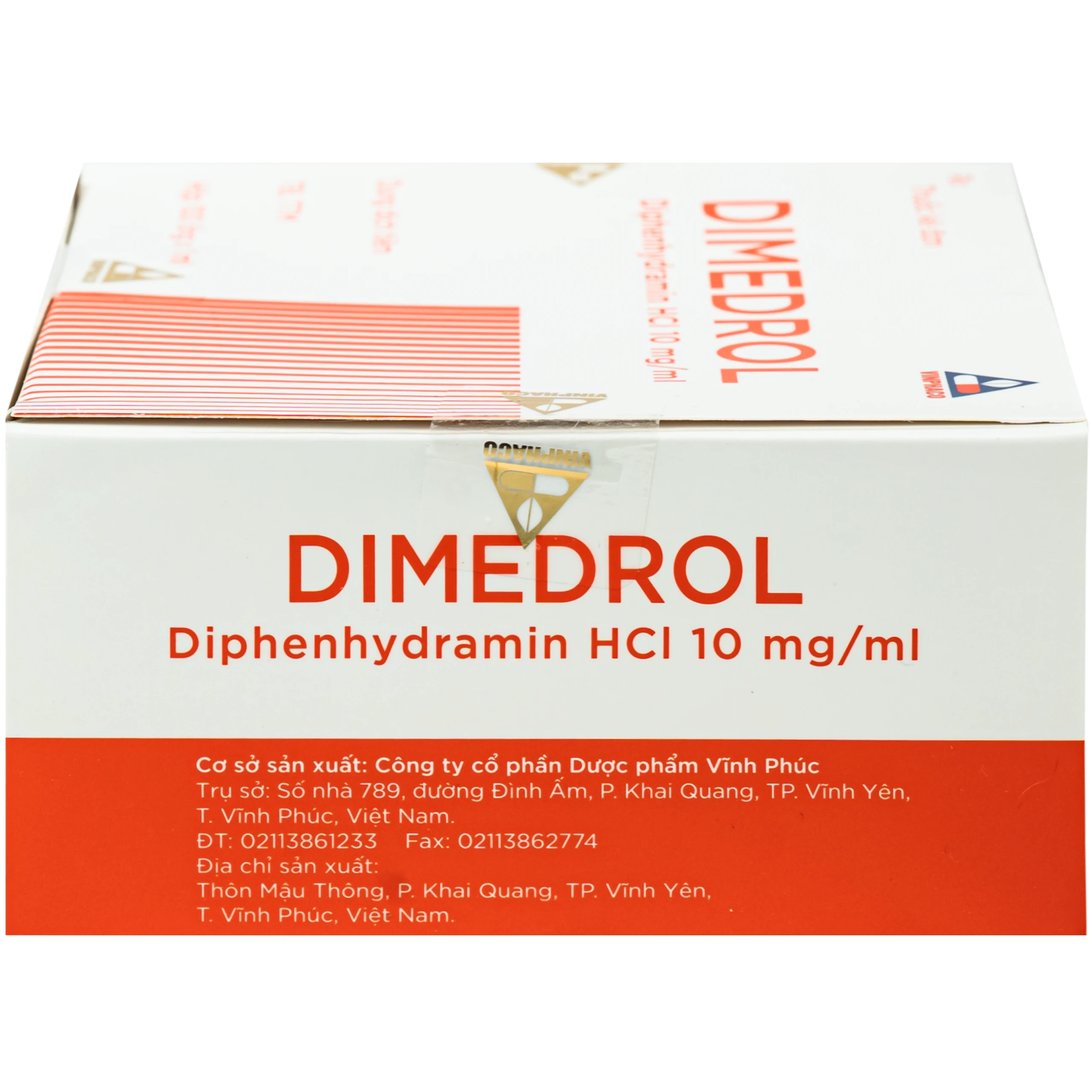 Dung dịch tiêm Dimedrol Vĩnh Phúc điều trị viêm mũi dị ứng và bệnh da dị ứng (100 ống) 4