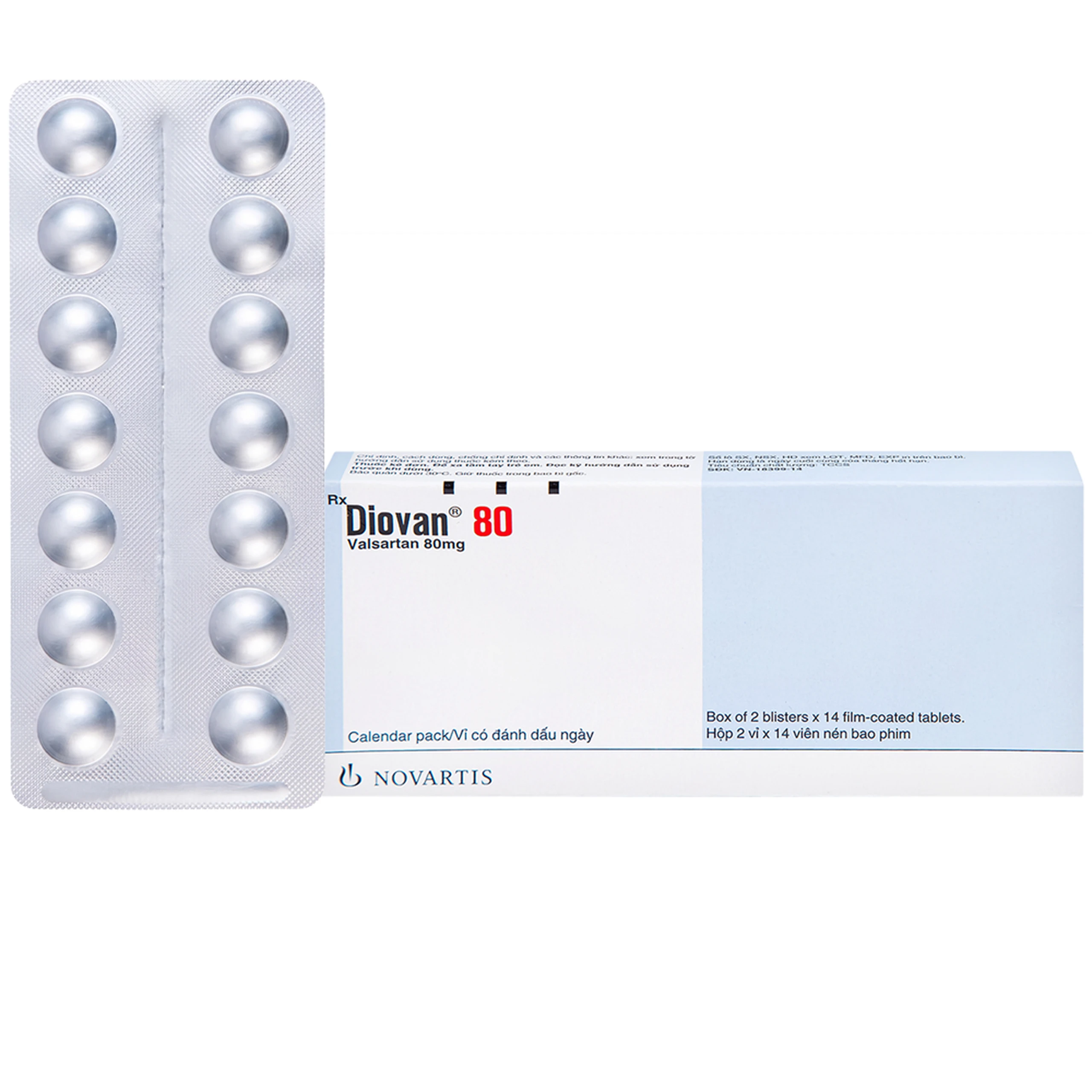 Thuốc Diovan 80 Novartis điều trị bệnh tăng huyết áp, suy tim (2 vỉ x 14 viên) 1