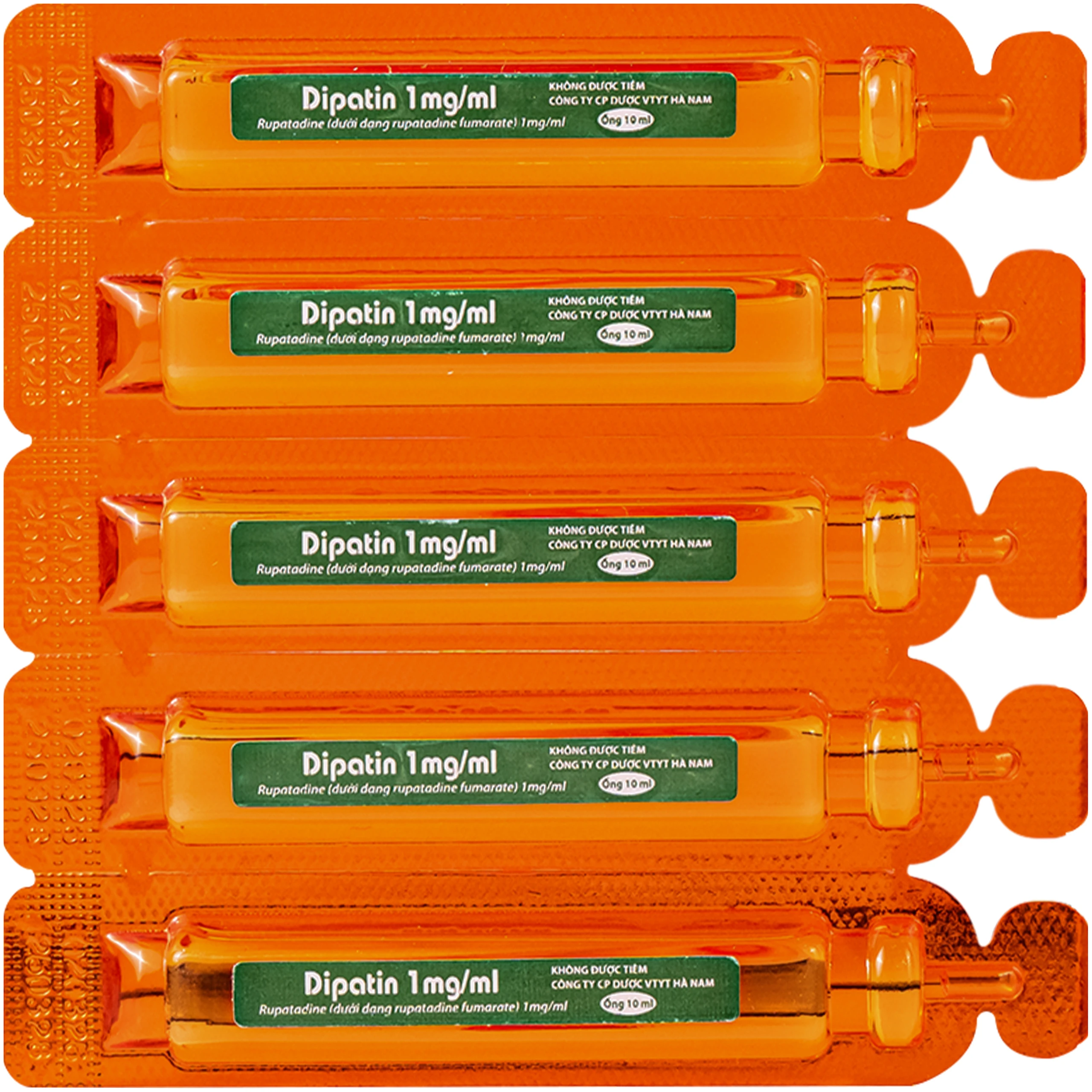 Dung dịch uống Dipatin 1mg/ml Hà Nam điều trị triệu chứng viêm mũi dị ứng và bệnh mày đay (20 ống x 10ml) 4