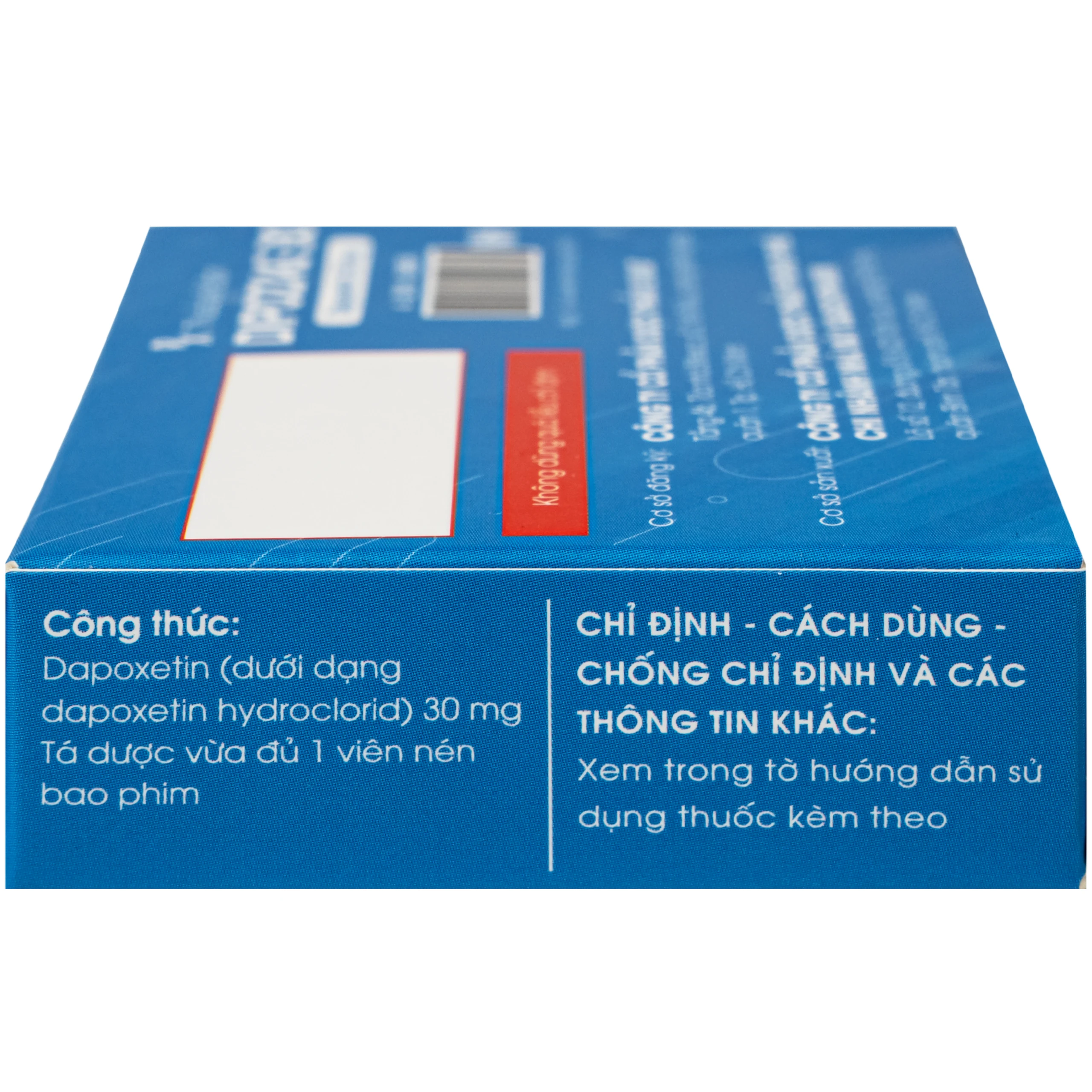 Thuốc Dipozag 30mg Liviat điều trị xuất tinh sớm ở nam giới (1vỉ x 4 viên) 4