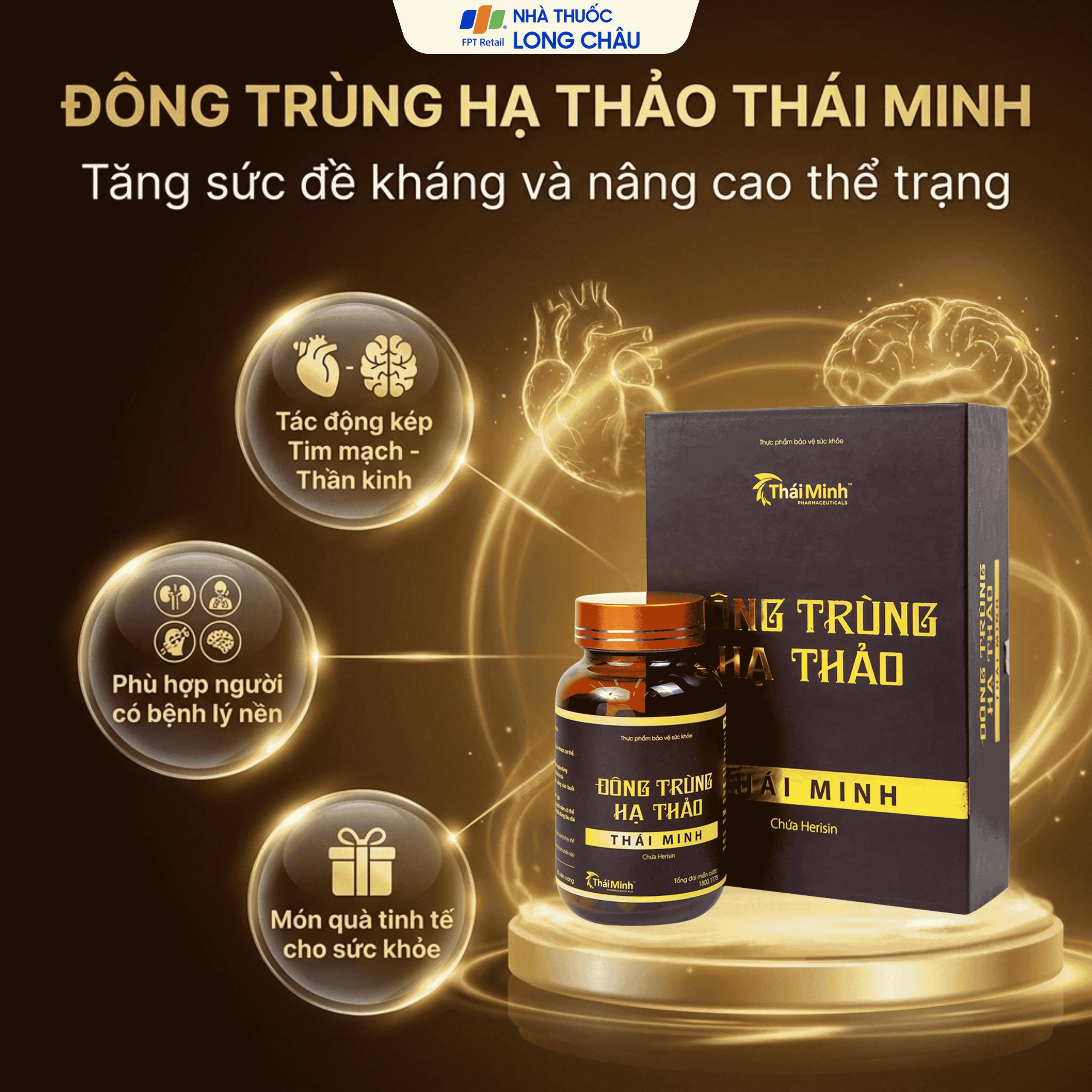 Đông Trùng Hạ Thảo Thái Minh hỗ trợ tăng cường sức khỏe, giảm mệt mỏi (30 viên) 2