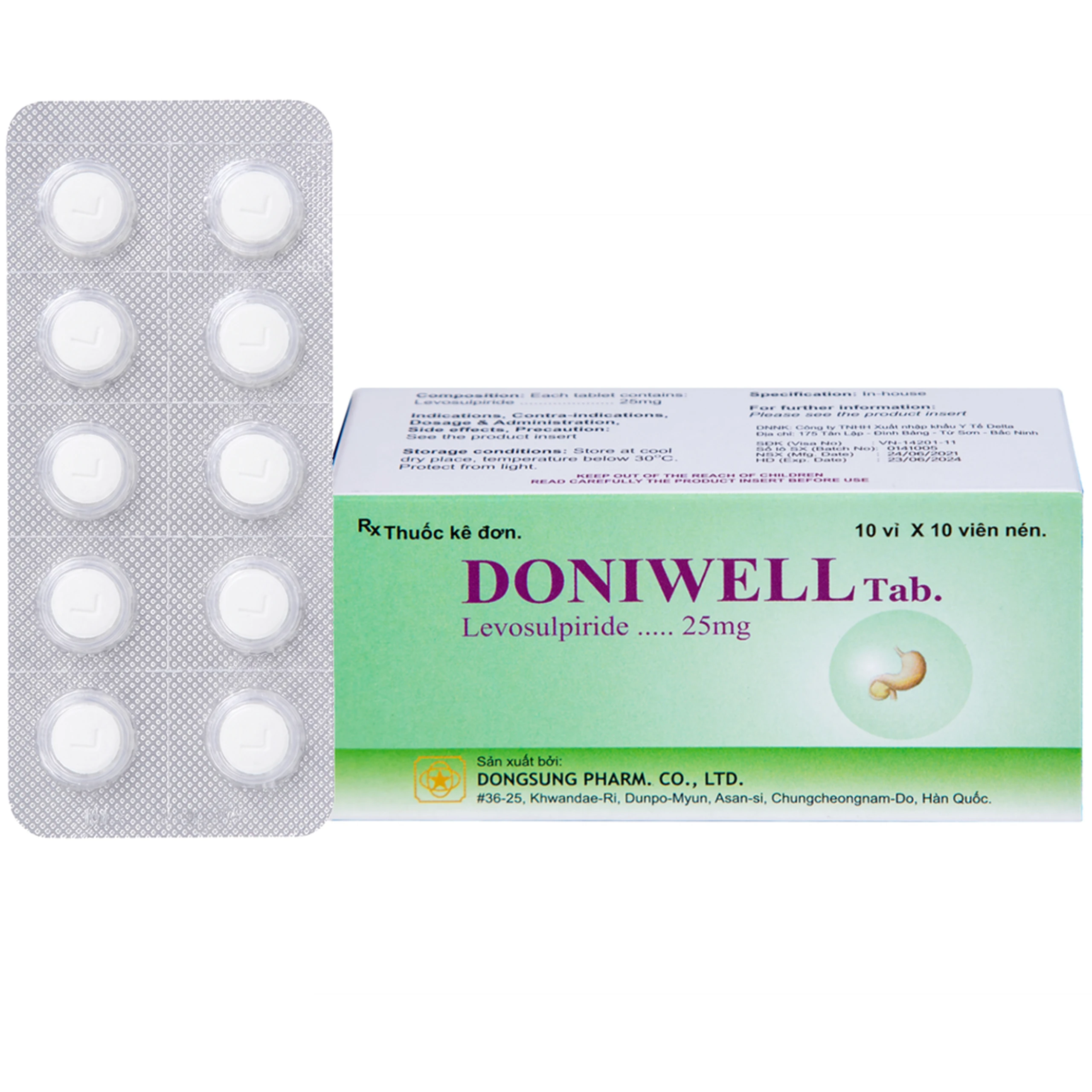 Thuốc Doniwell Kyung Dong điều trị tâm thần phân liệt (10 vỉ x 10 viên) 1