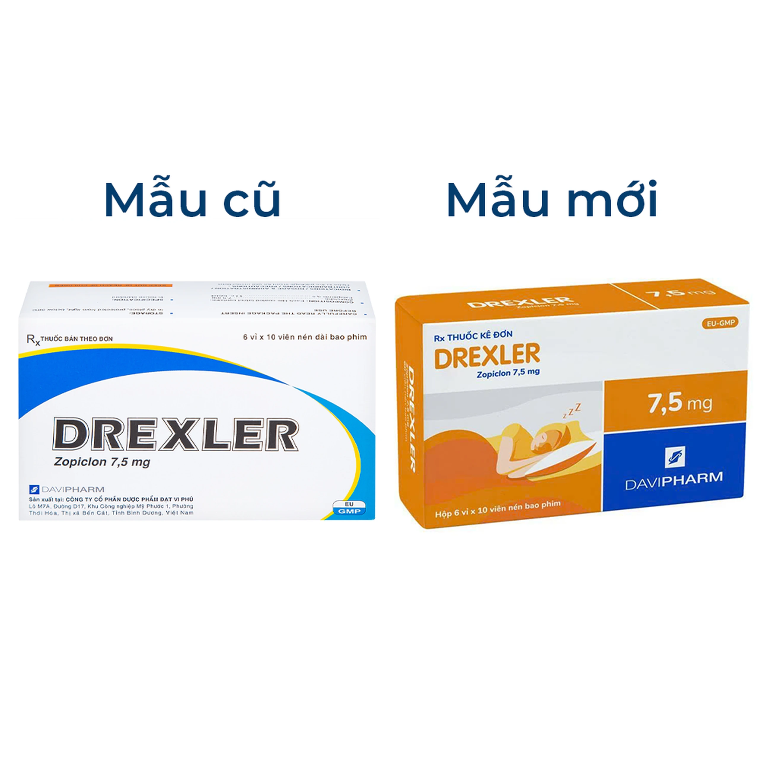 Thuốc Drexler Davipharm điều trị ngắn hạn chứng mất ngủ (60 viên)