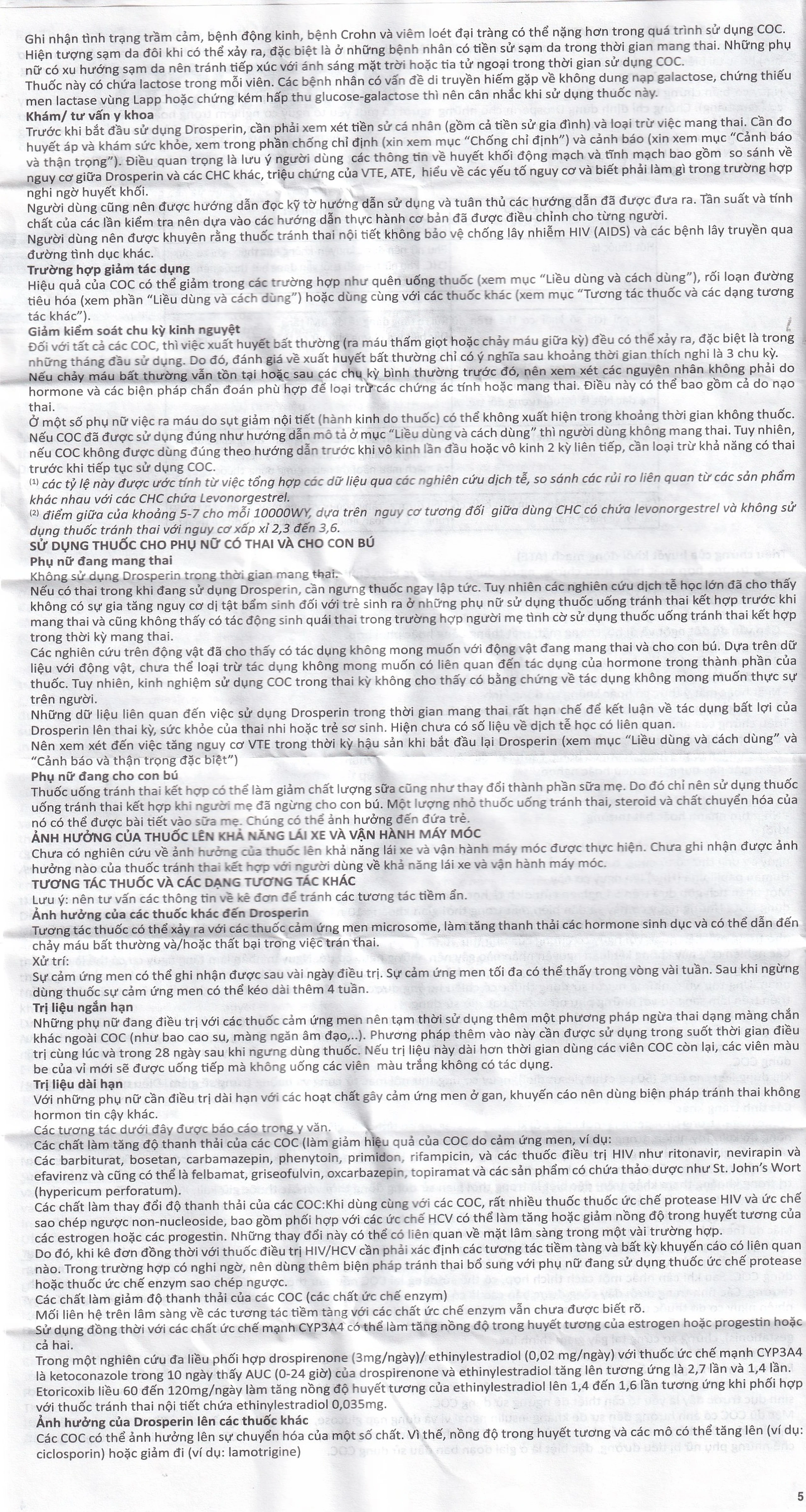 Thuốc tránh thai hằng ngày Drosperin Abbott (1 vỉ x 28 viên)