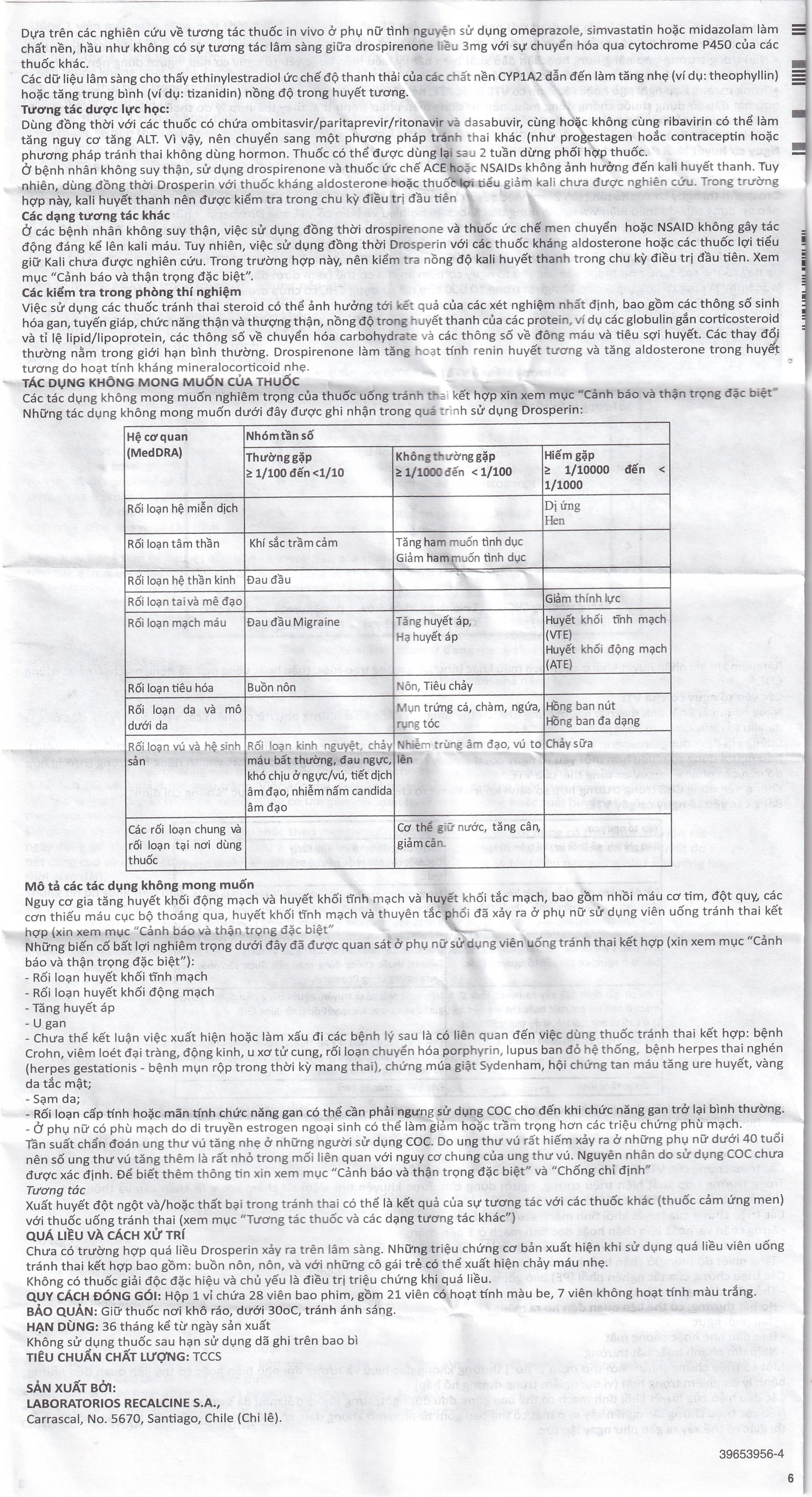 Thuốc tránh thai hằng ngày Drosperin Abbott (1 vỉ x 28 viên)