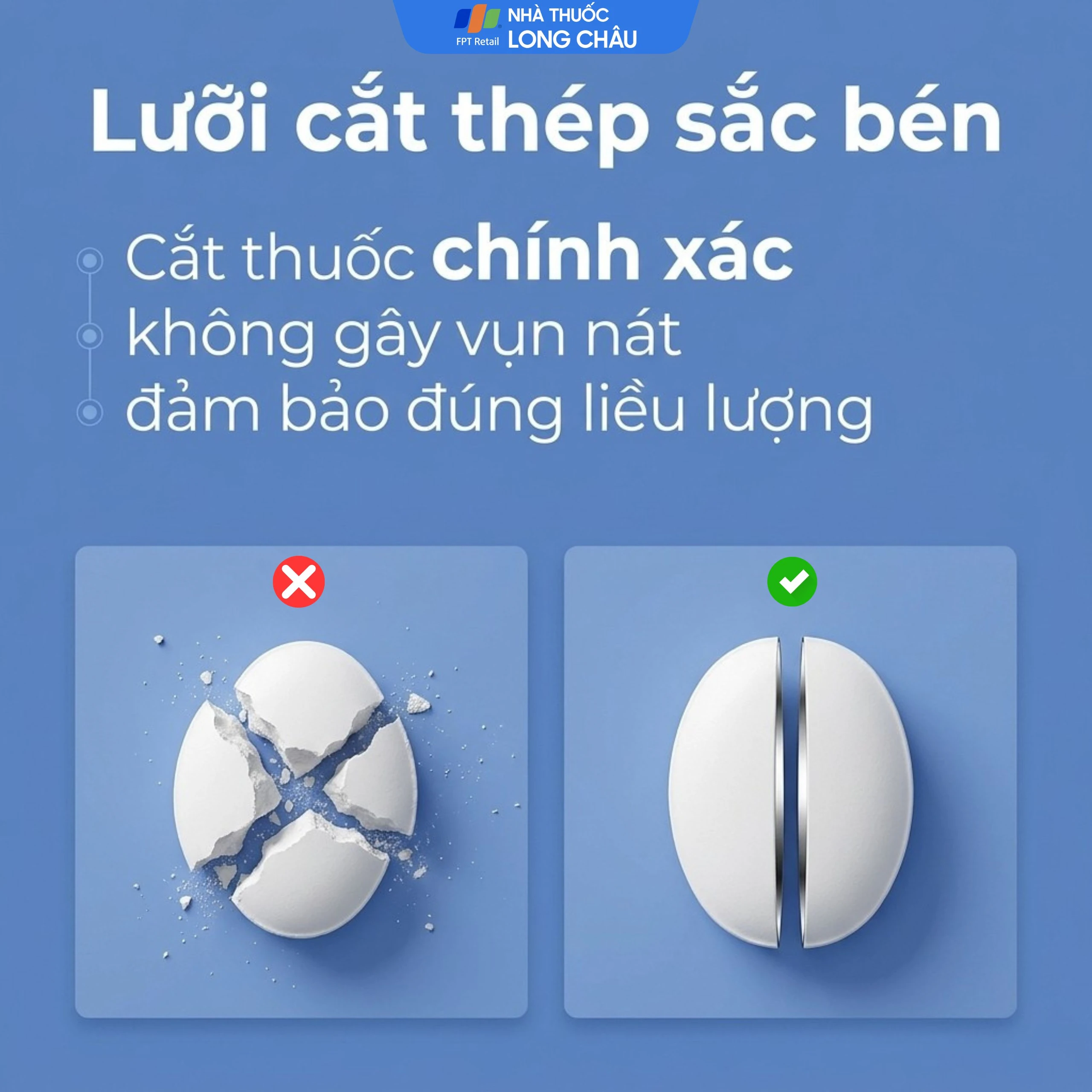 Dụng cụ cắt thuốc Greetmed Medicine Cutter 4