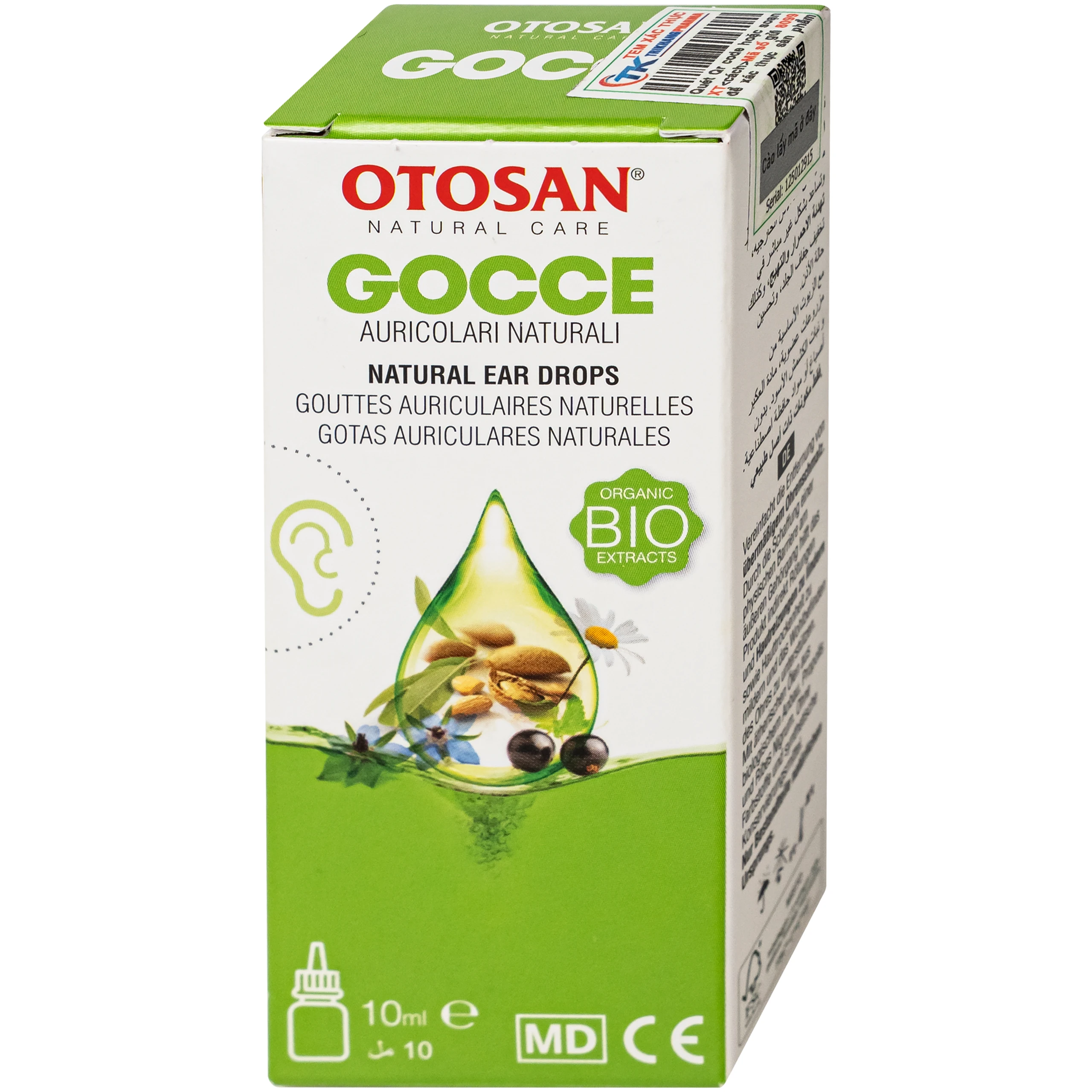 Dung dịch nhỏ tai Otosan Natural Ear Drops 10ml giảm đau, chống viêm, làm sạch tai 7
