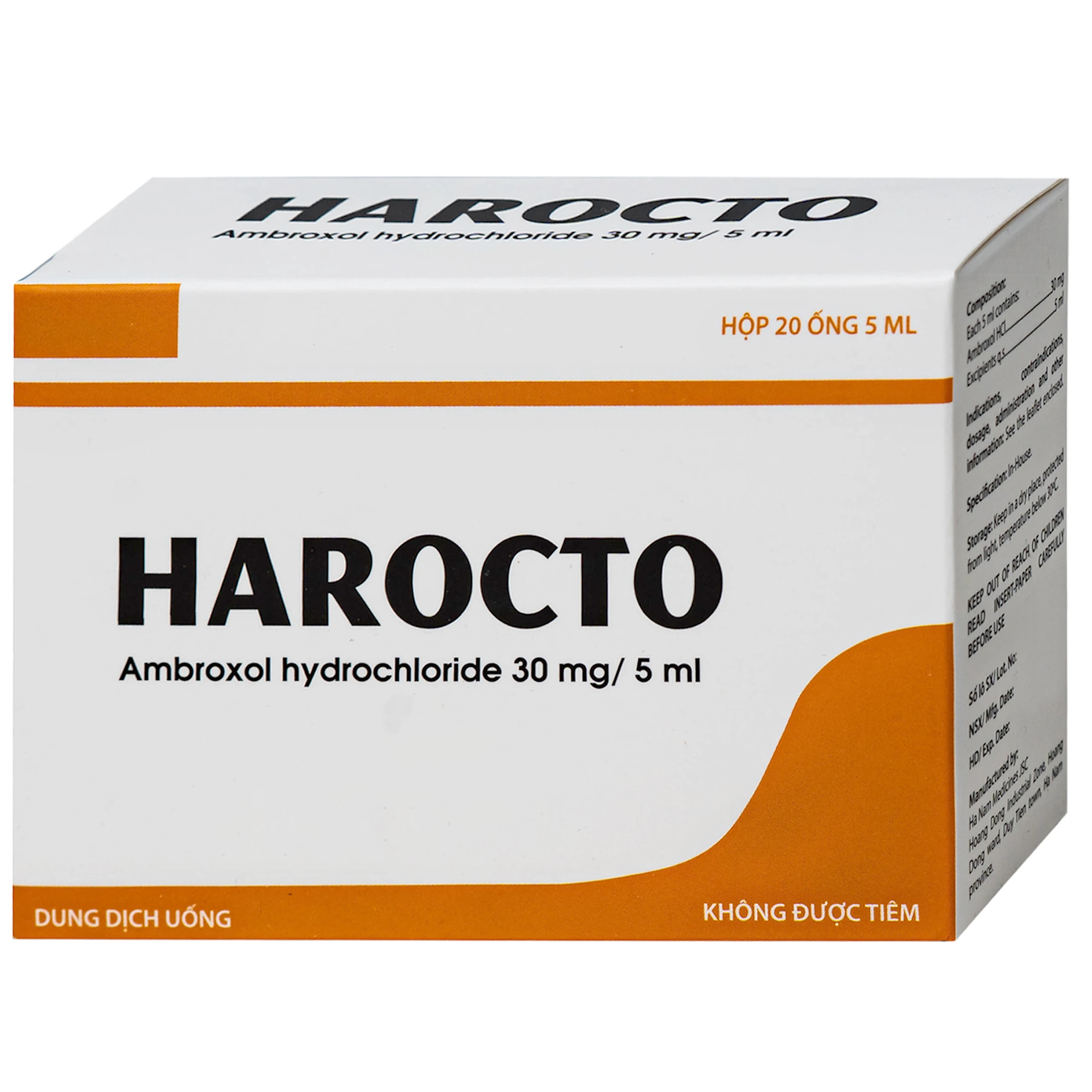 Thuốc Harocto Hà Nam tiêu chất nhầy đường hô hấp (20 ống x 5ml) 2